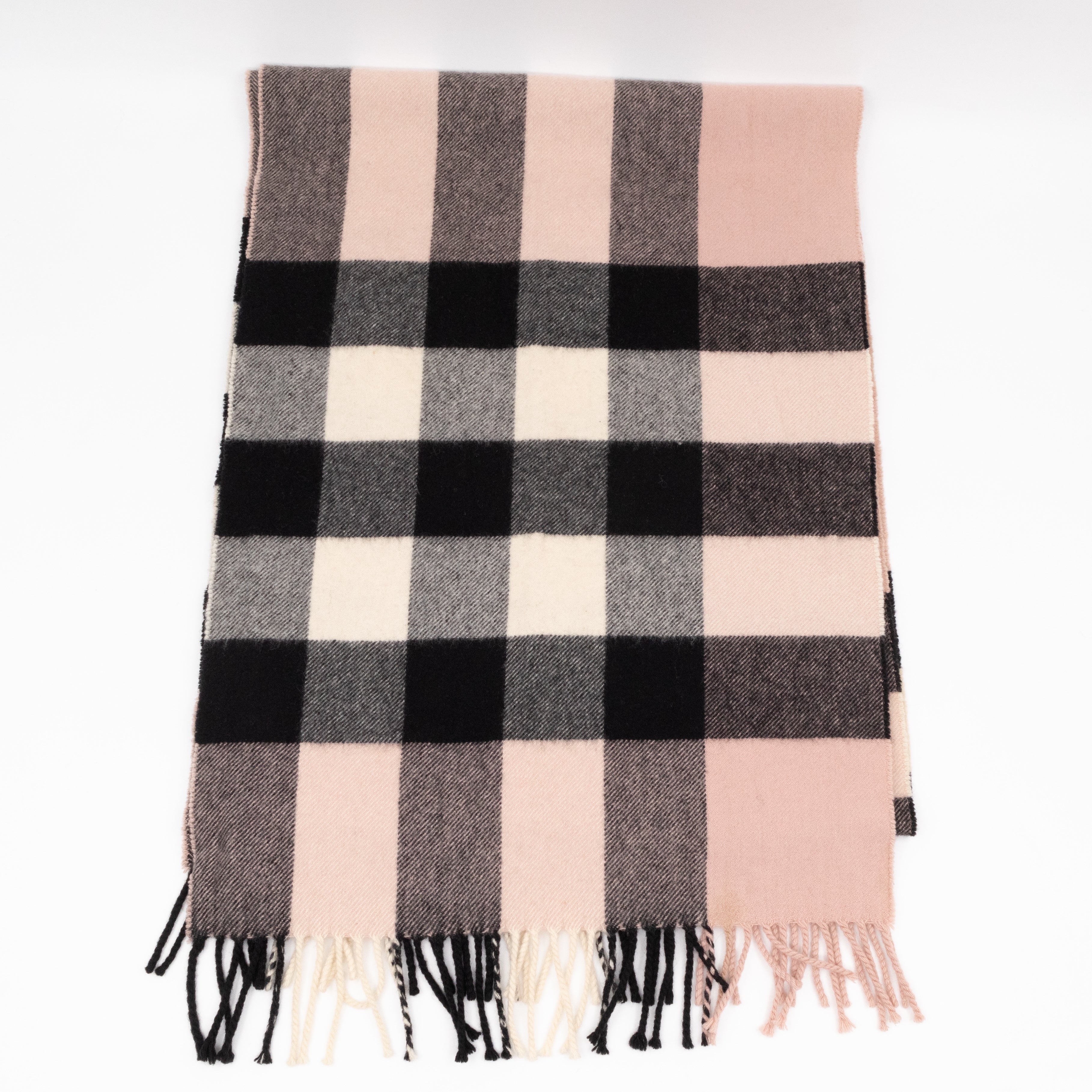 Cashmere Scarf Ash Rose Check