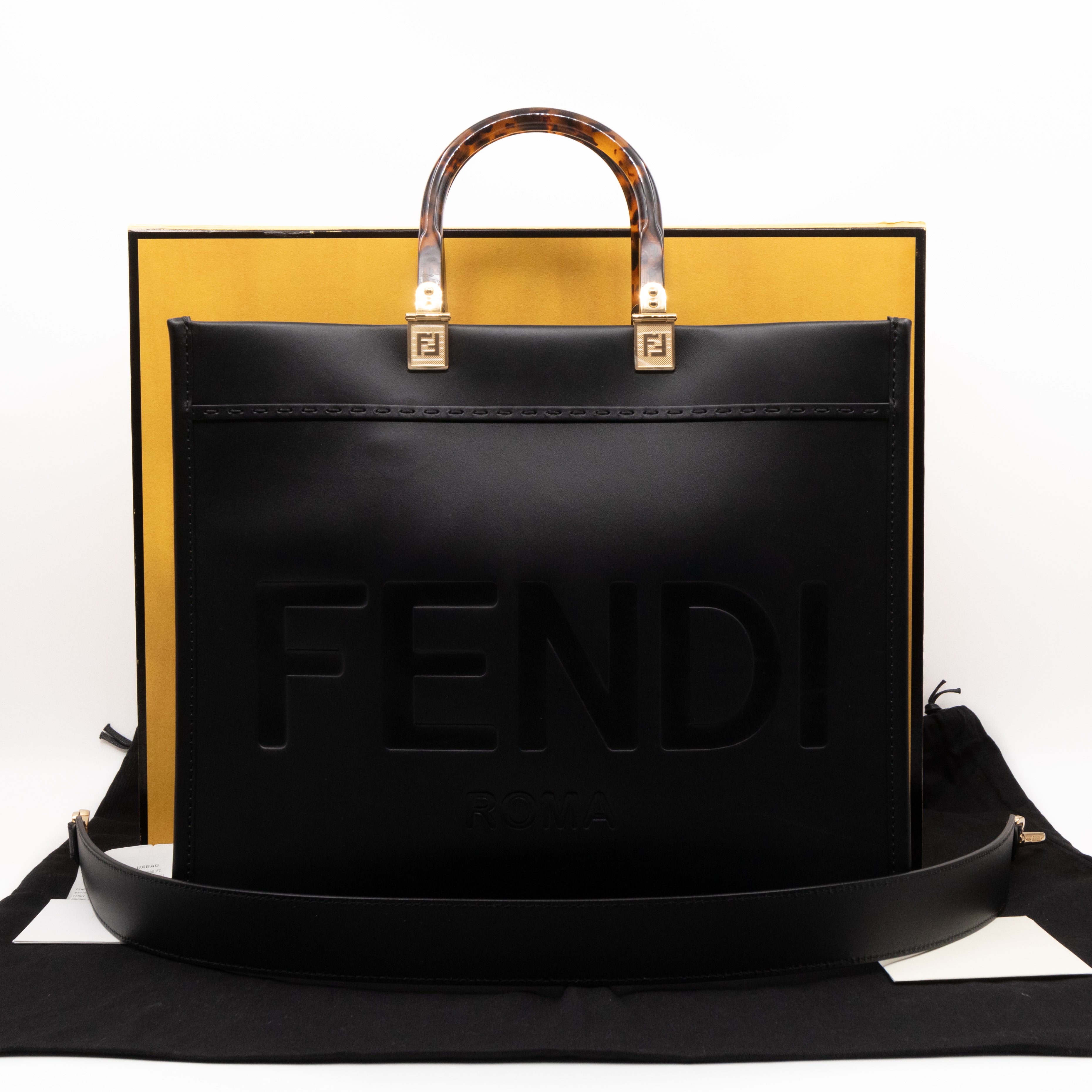 Sunshine Medium Black Leather