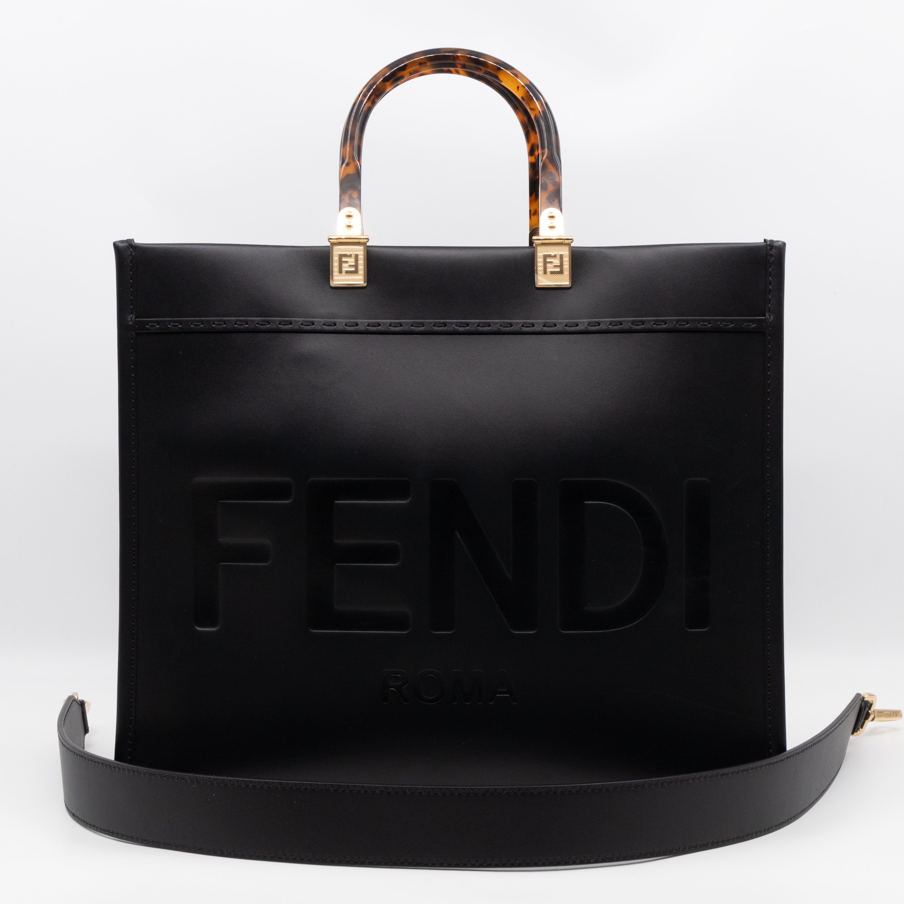 Sunshine Medium Black Leather