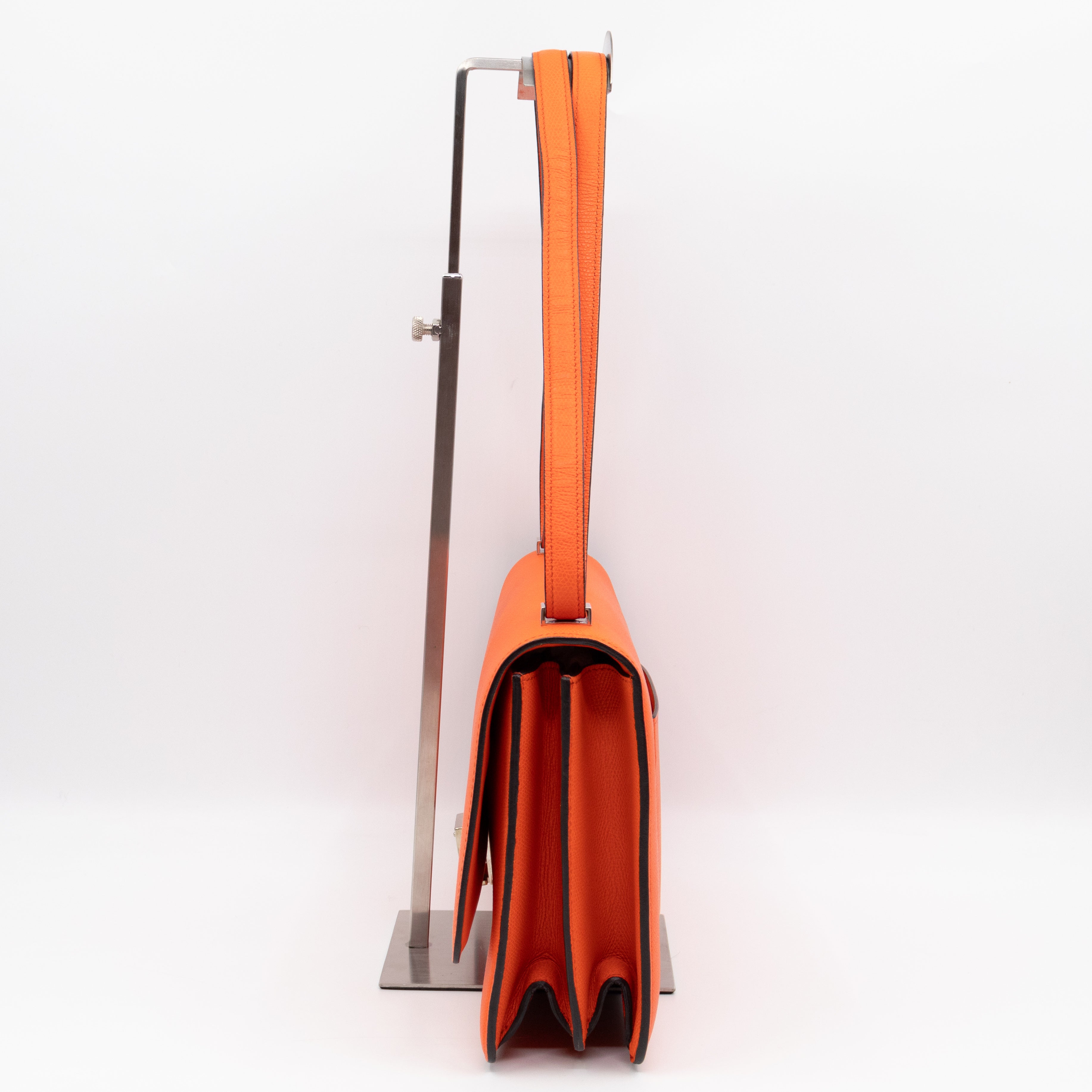 Medium Case Shoulder Bag Orange Leather