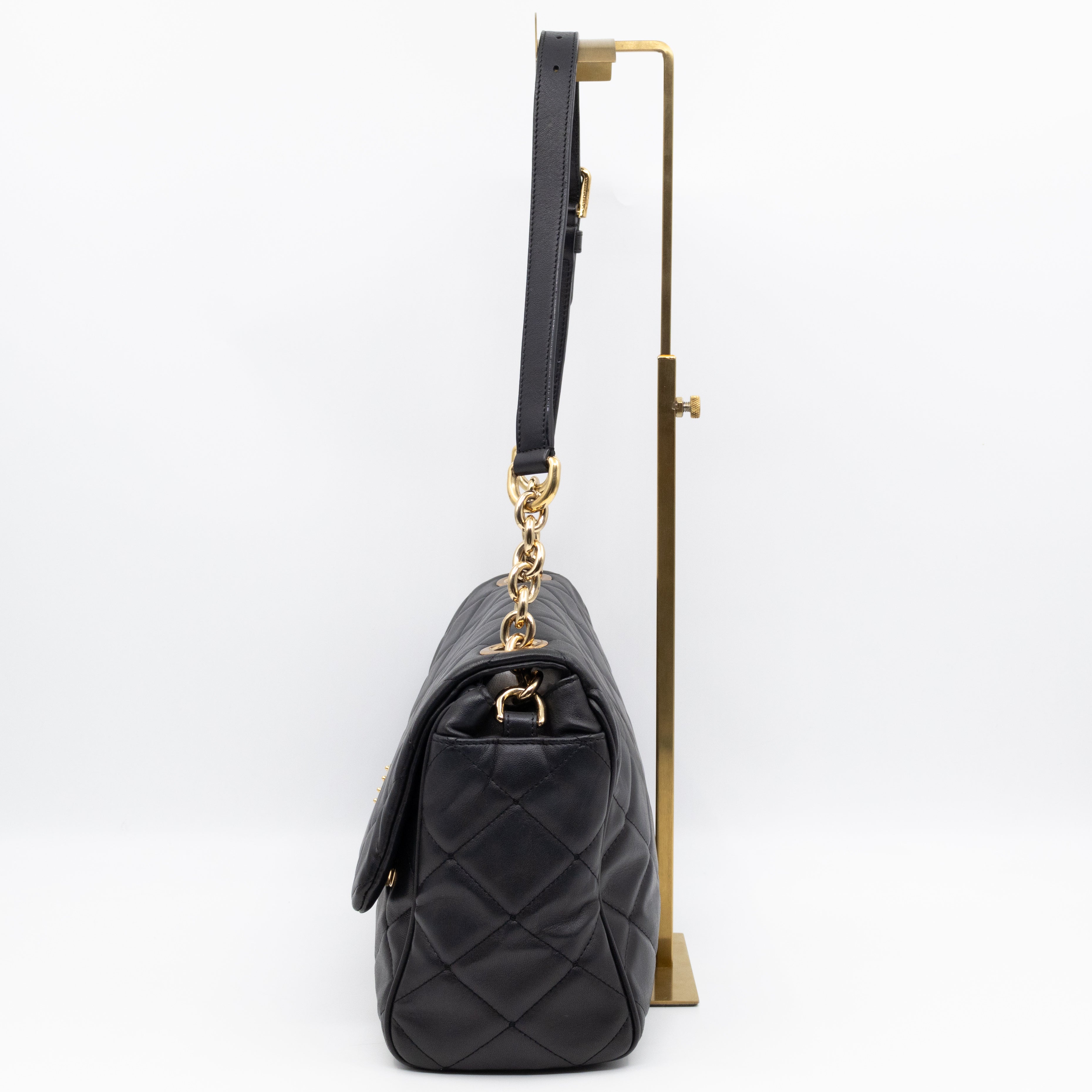 Miss Kate Quilted Black Leather