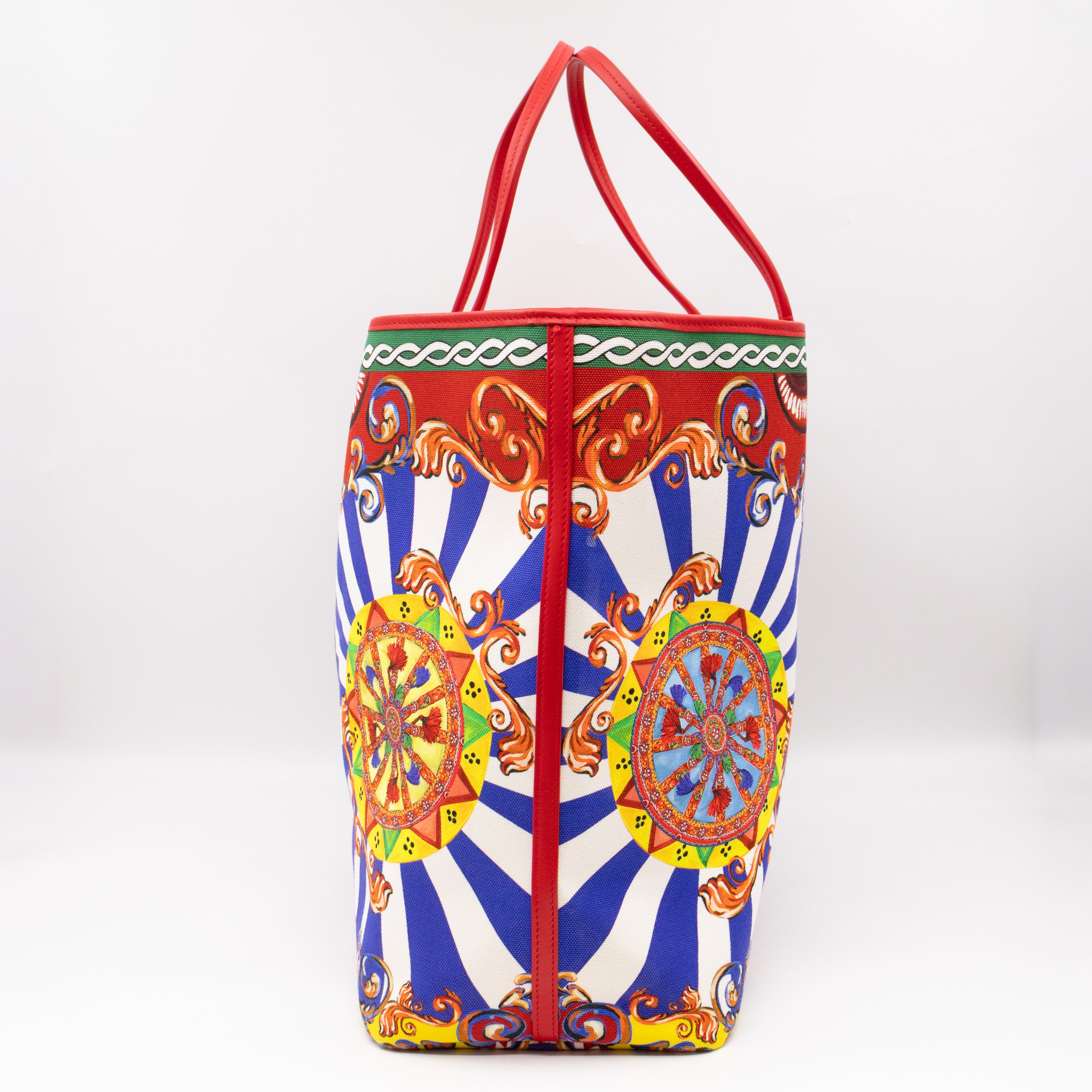 Large Carretto Printed Tote Red