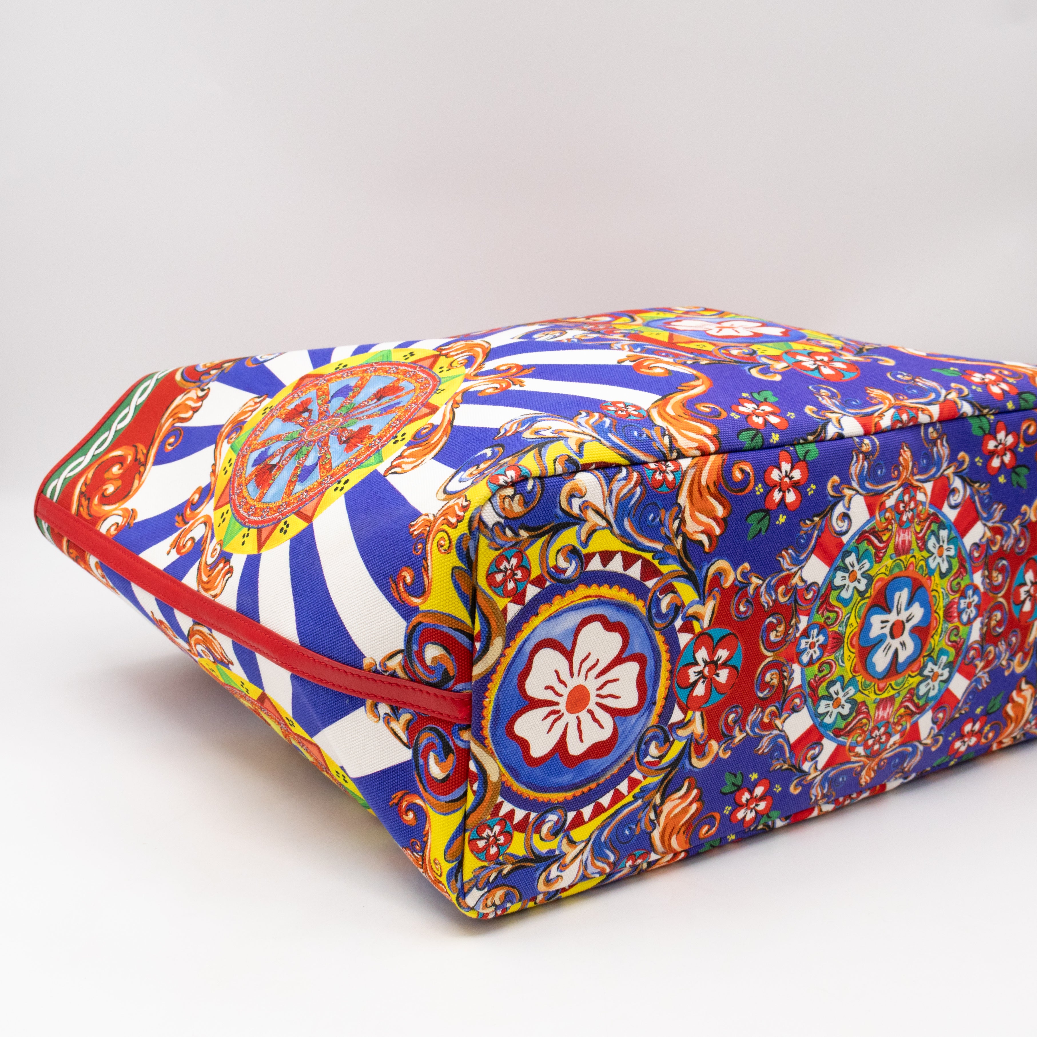 Large Carretto Printed Tote Red