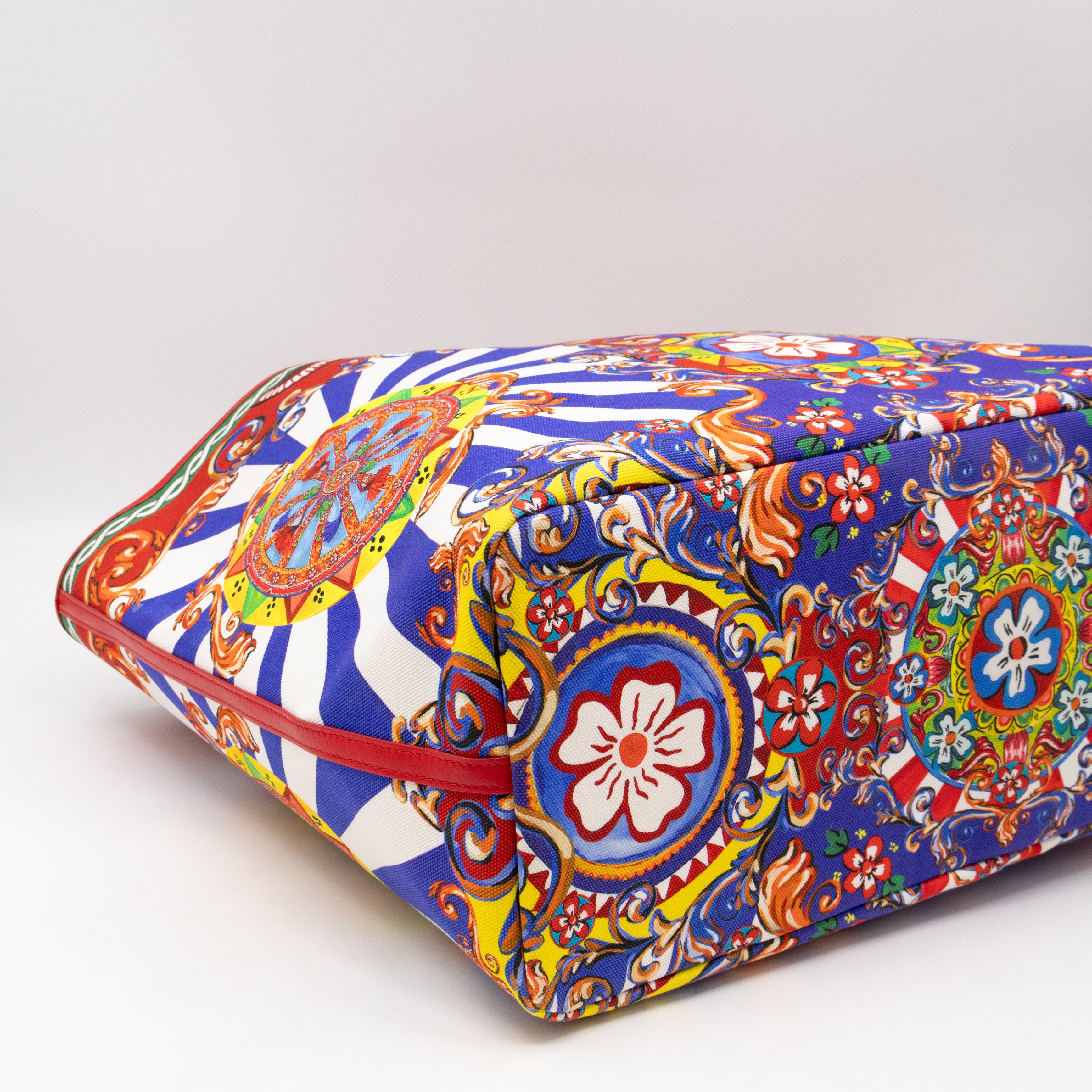 Large Carretto Printed Tote Red