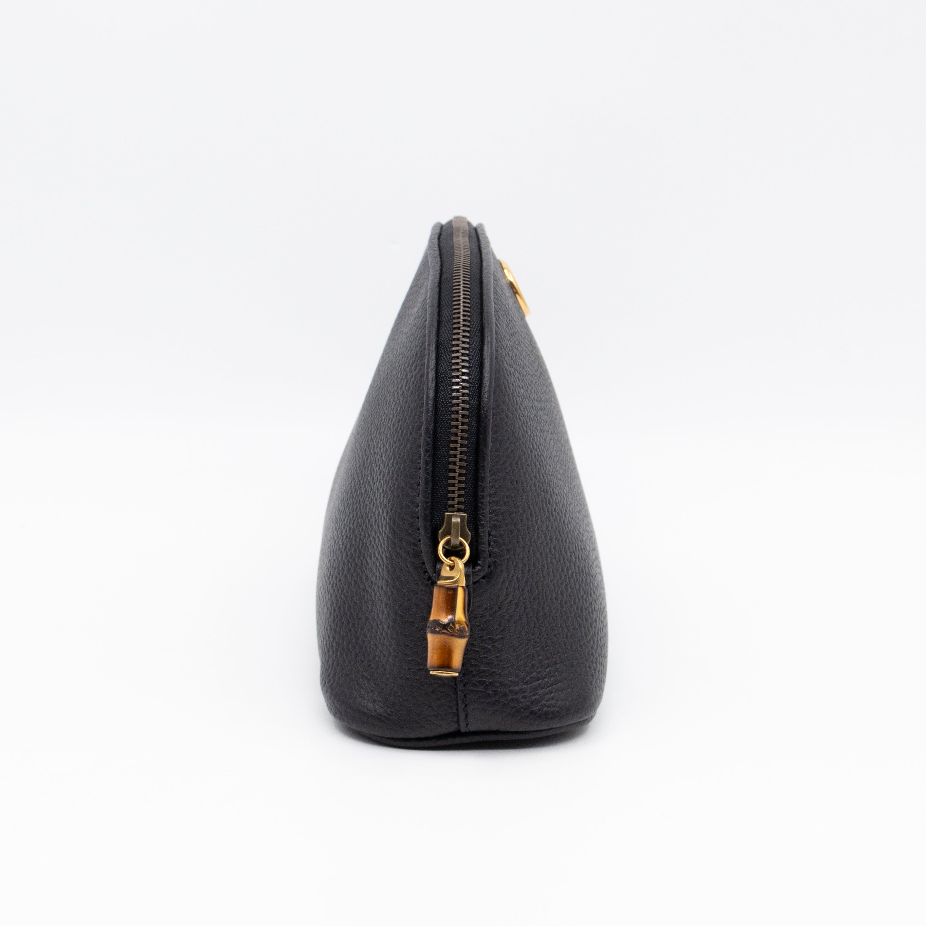 Bamboo Puller GG Beauty Case Black Leather