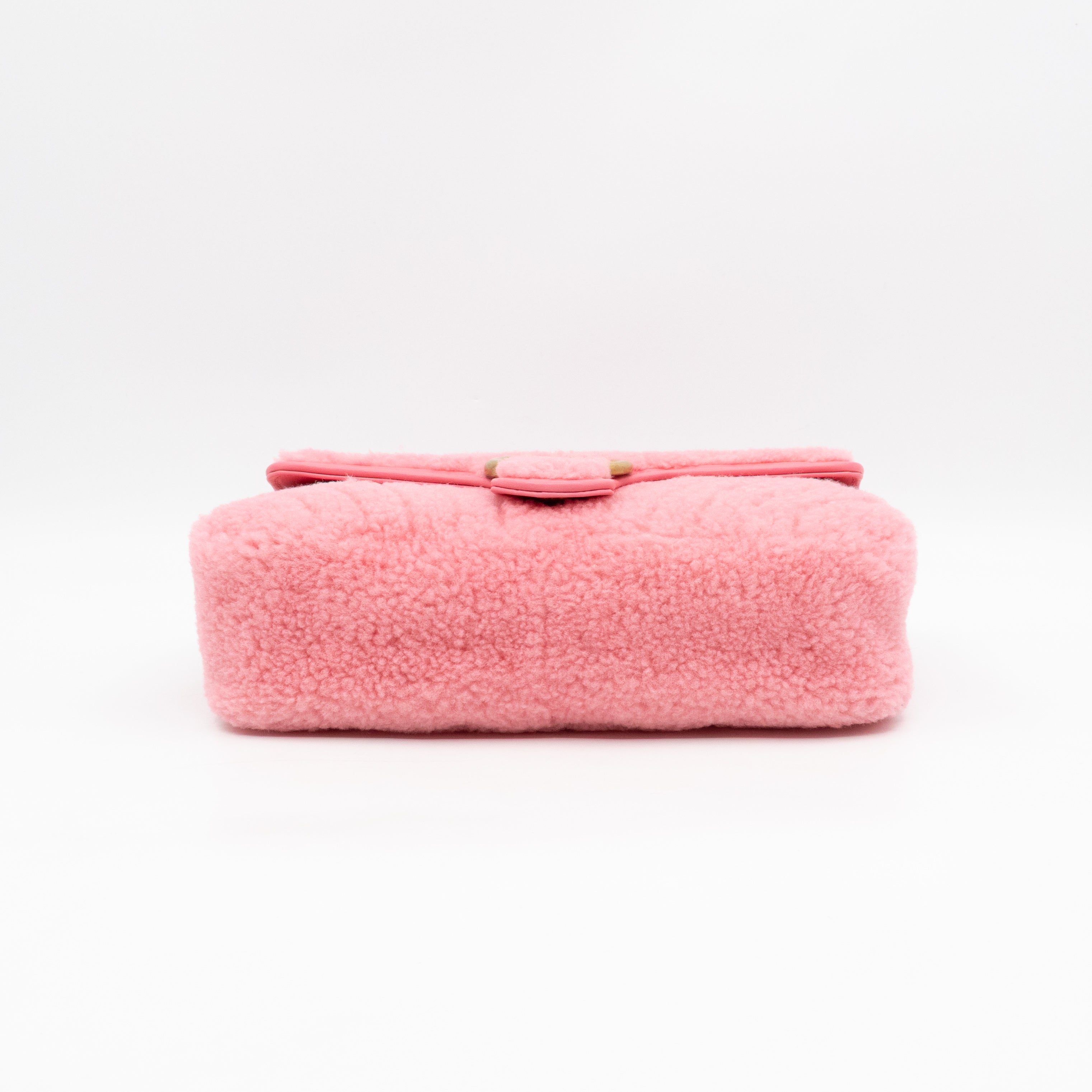 GG Marmont Medium Flap Bag Pink Shearling
