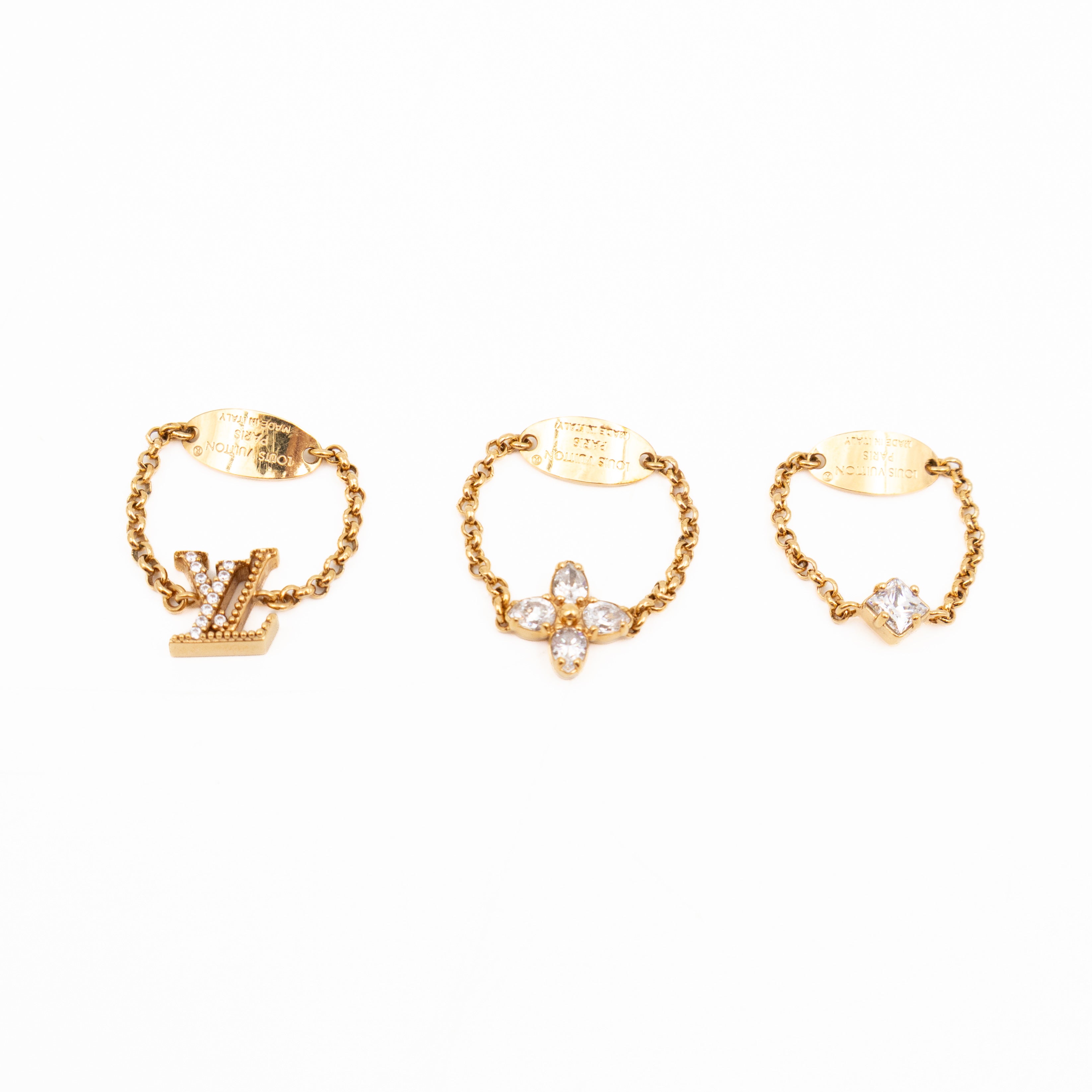 Lady LV Ring Set of 3 Rings Gold
