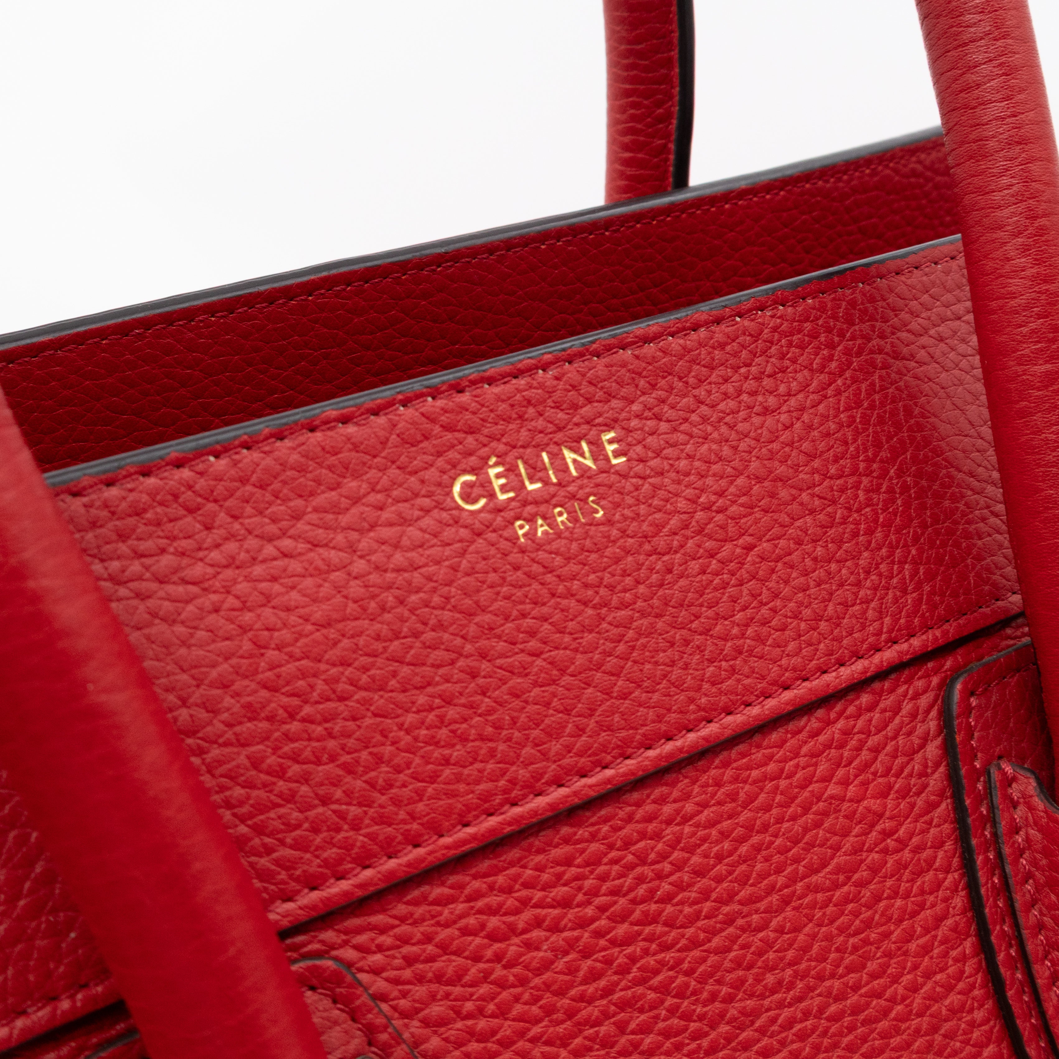 Mini Luggage Red Leather