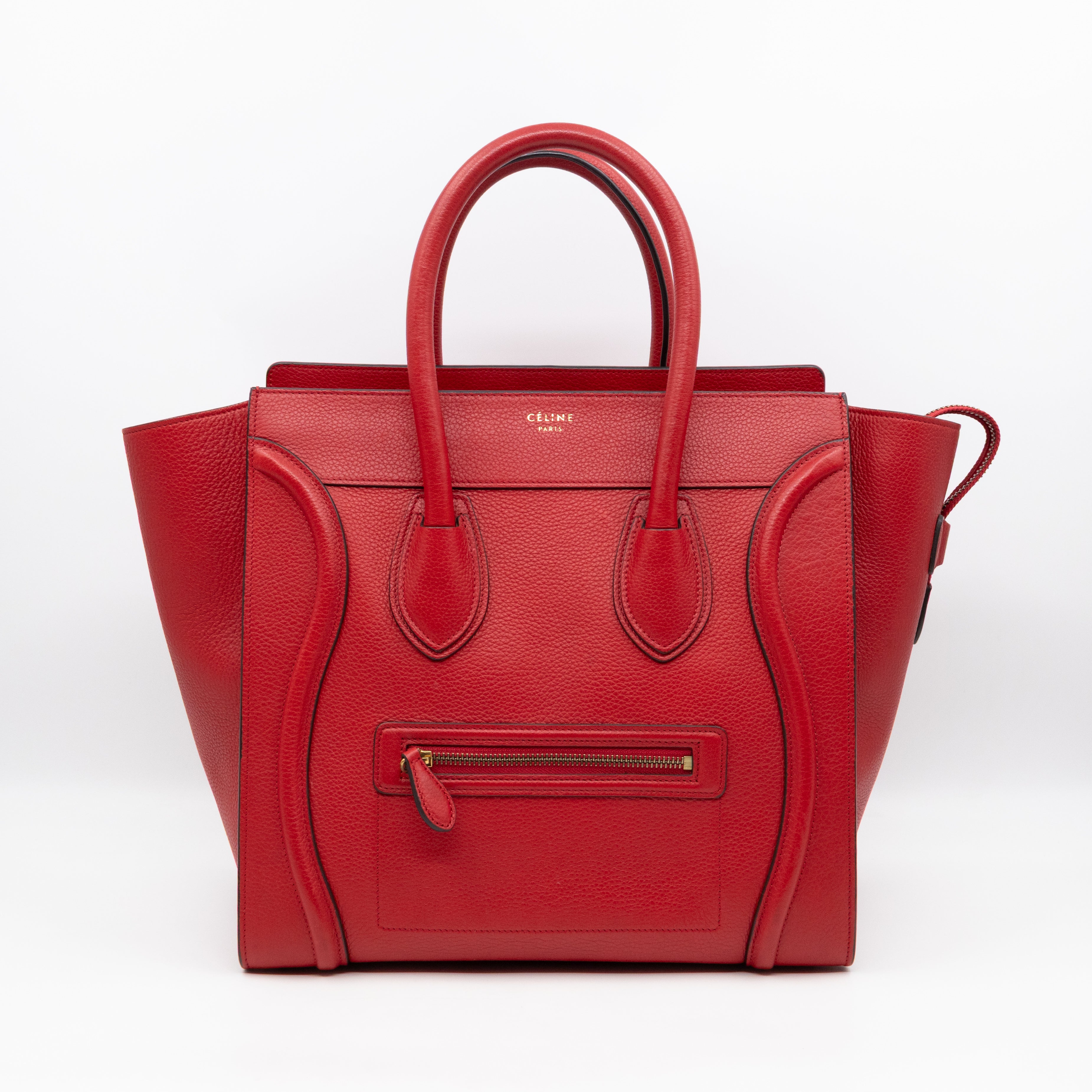 Mini Luggage Red Leather