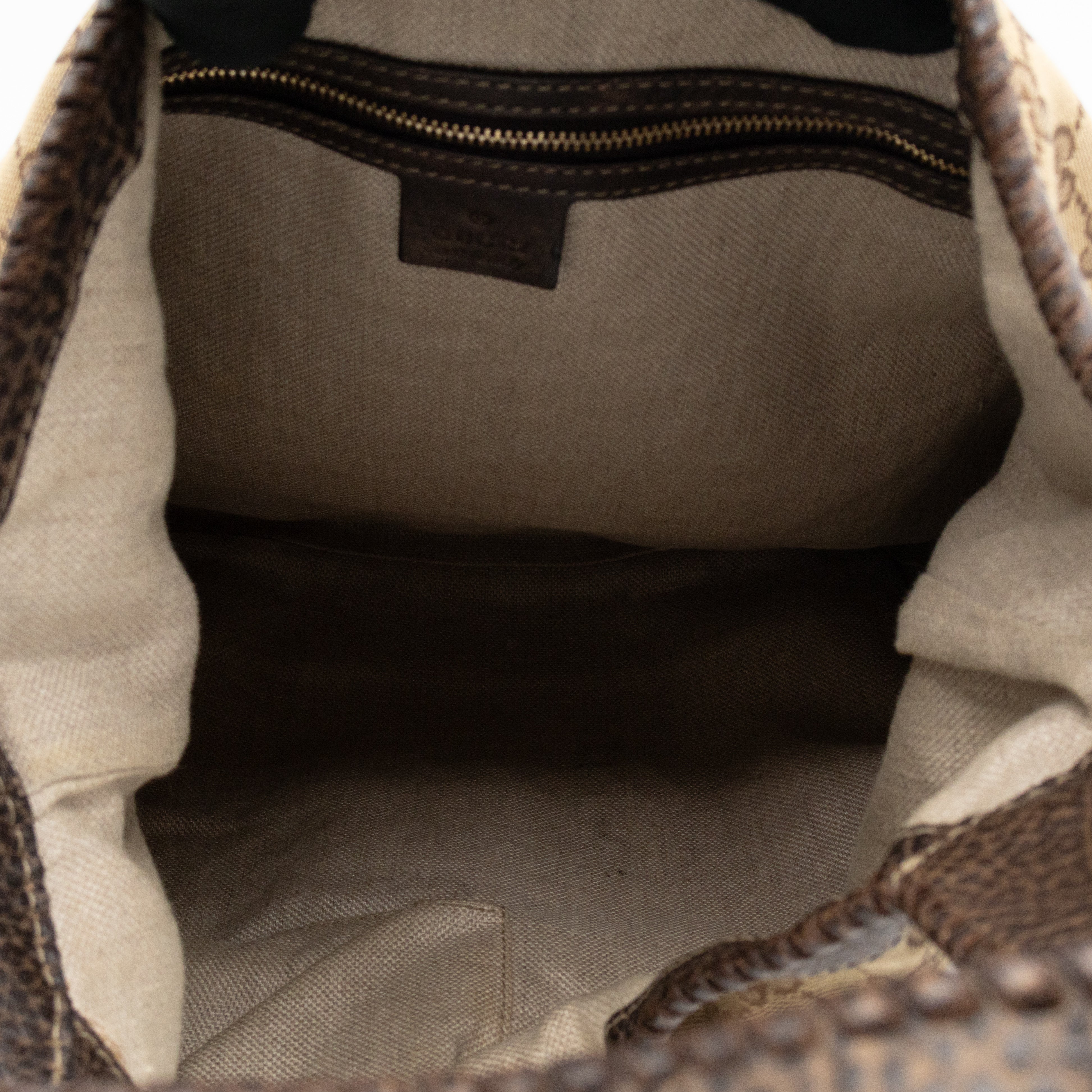 New Jackie Large Hobo Bag GG Supreme Brown Leather