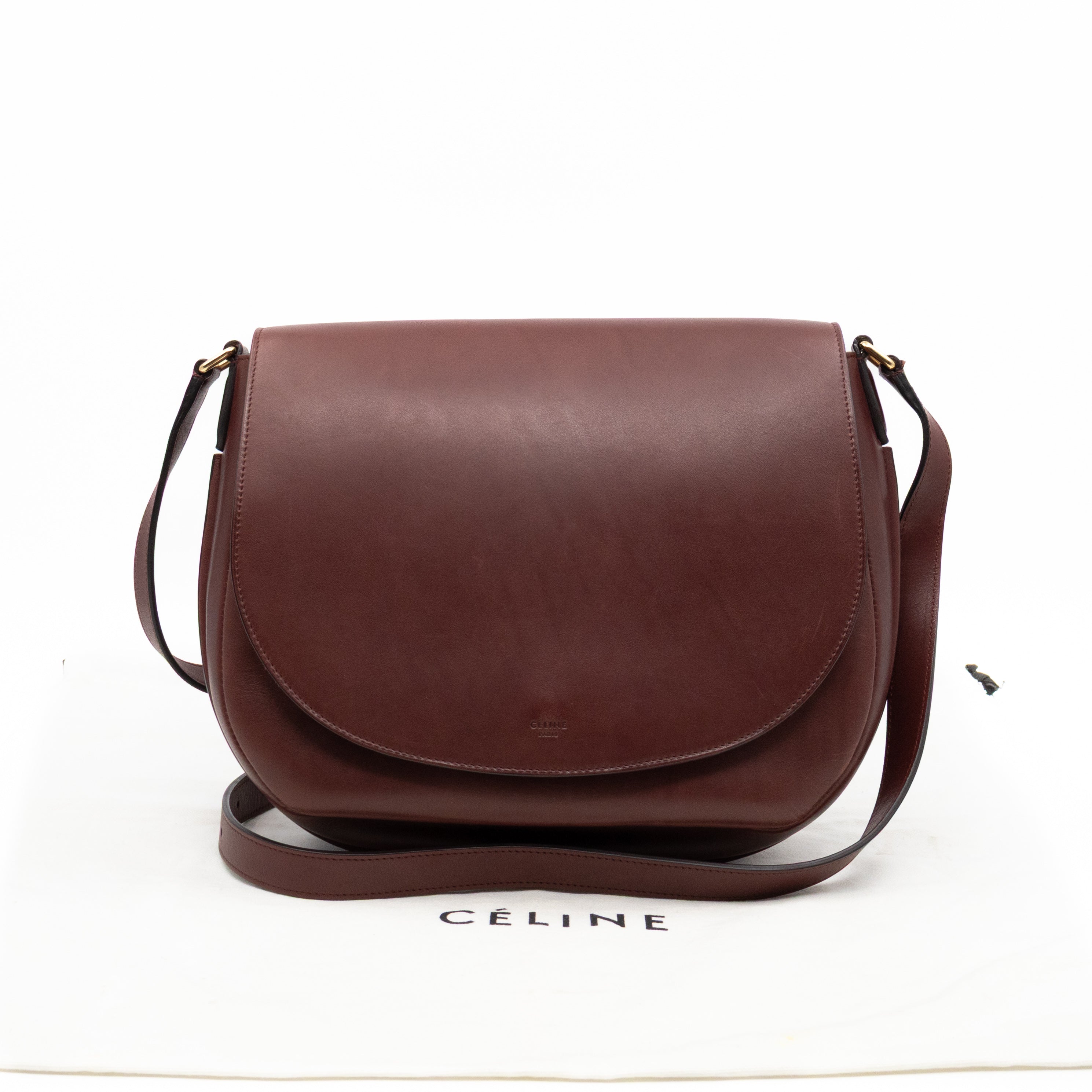 Trotteur Messenger Bag Burgundy Leather