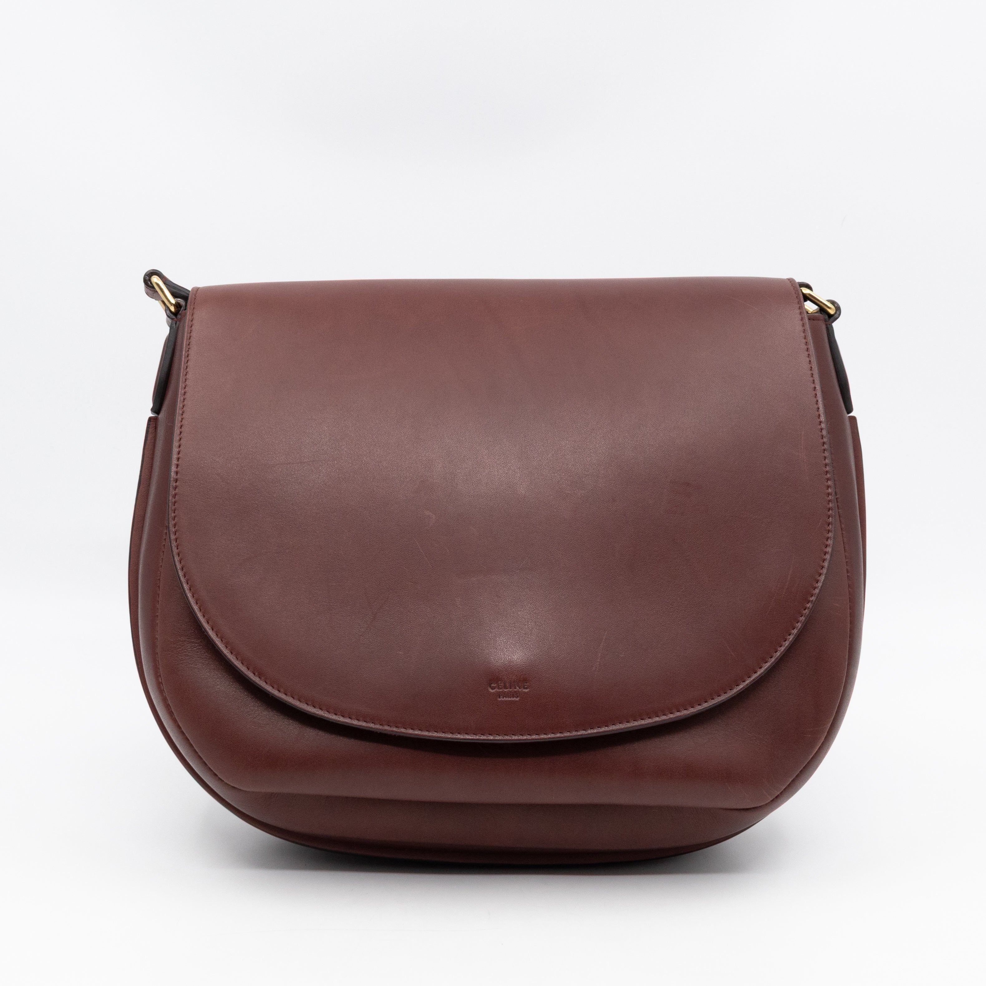 Trotteur Messenger Bag Burgundy Leather