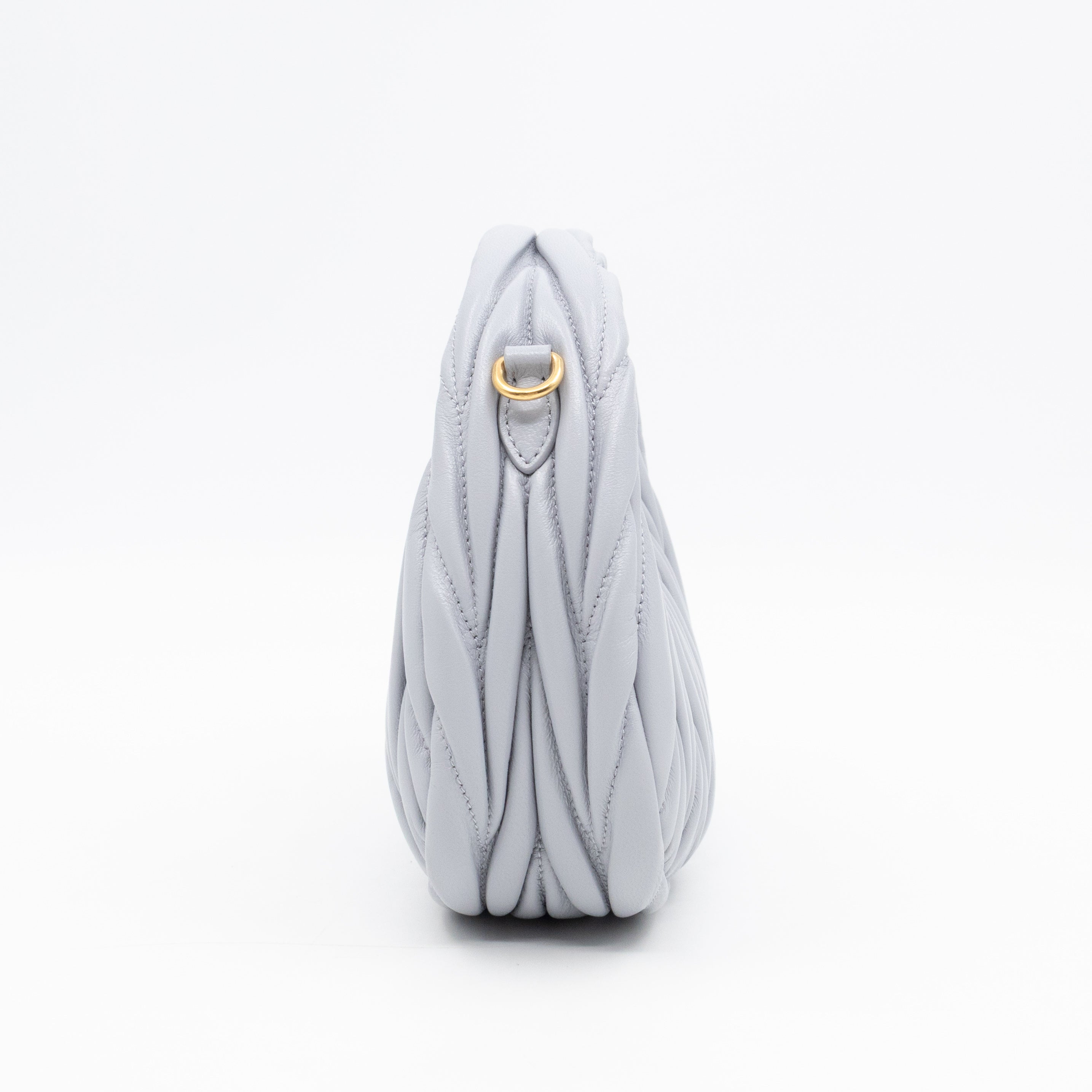 Wander Mini Hobo Bag Cornflower Matelassé Nappa Leather