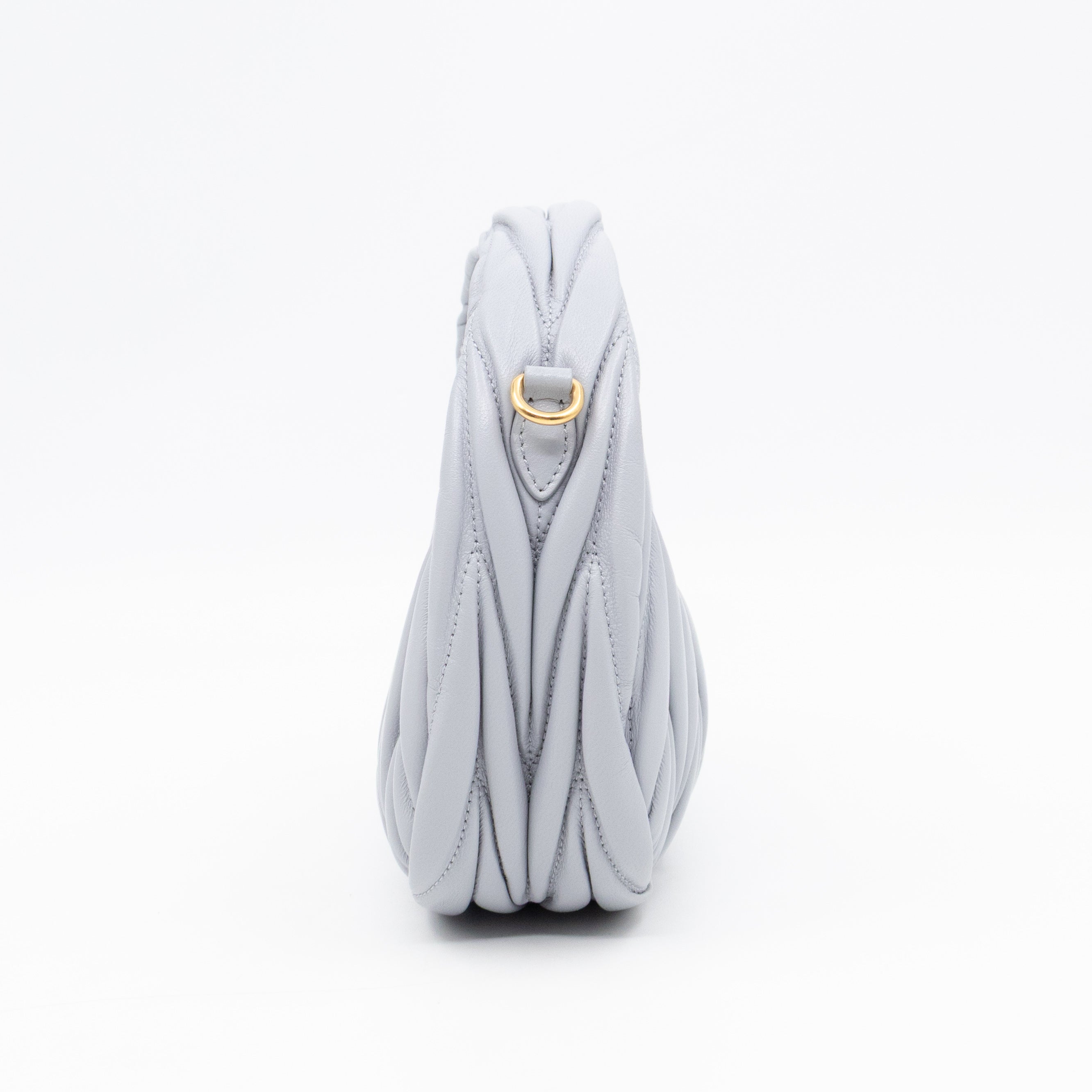 Wander Mini Hobo Bag Cornflower Matelassé Nappa Leather