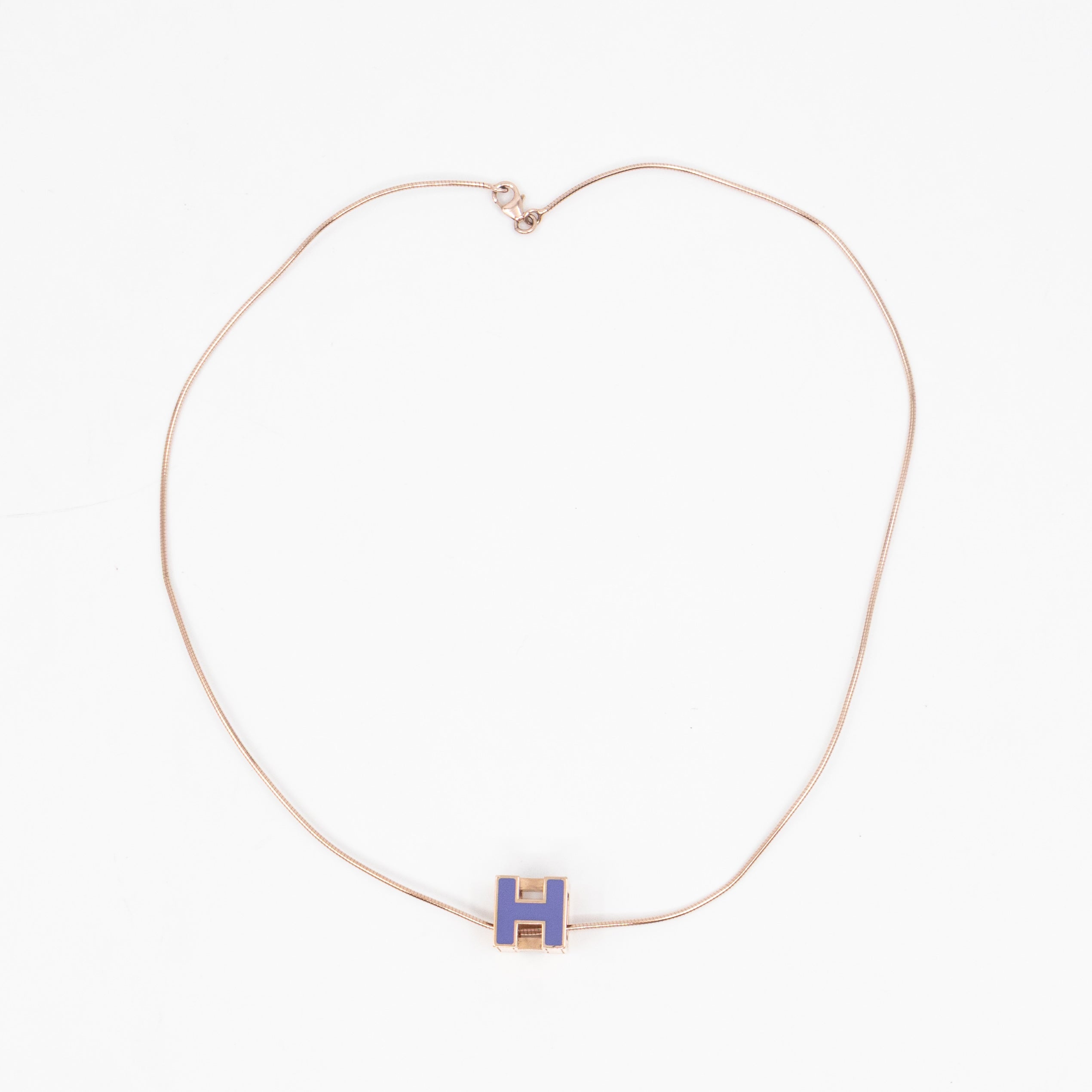Cage d'H Pendant Necklace Parme Enamel