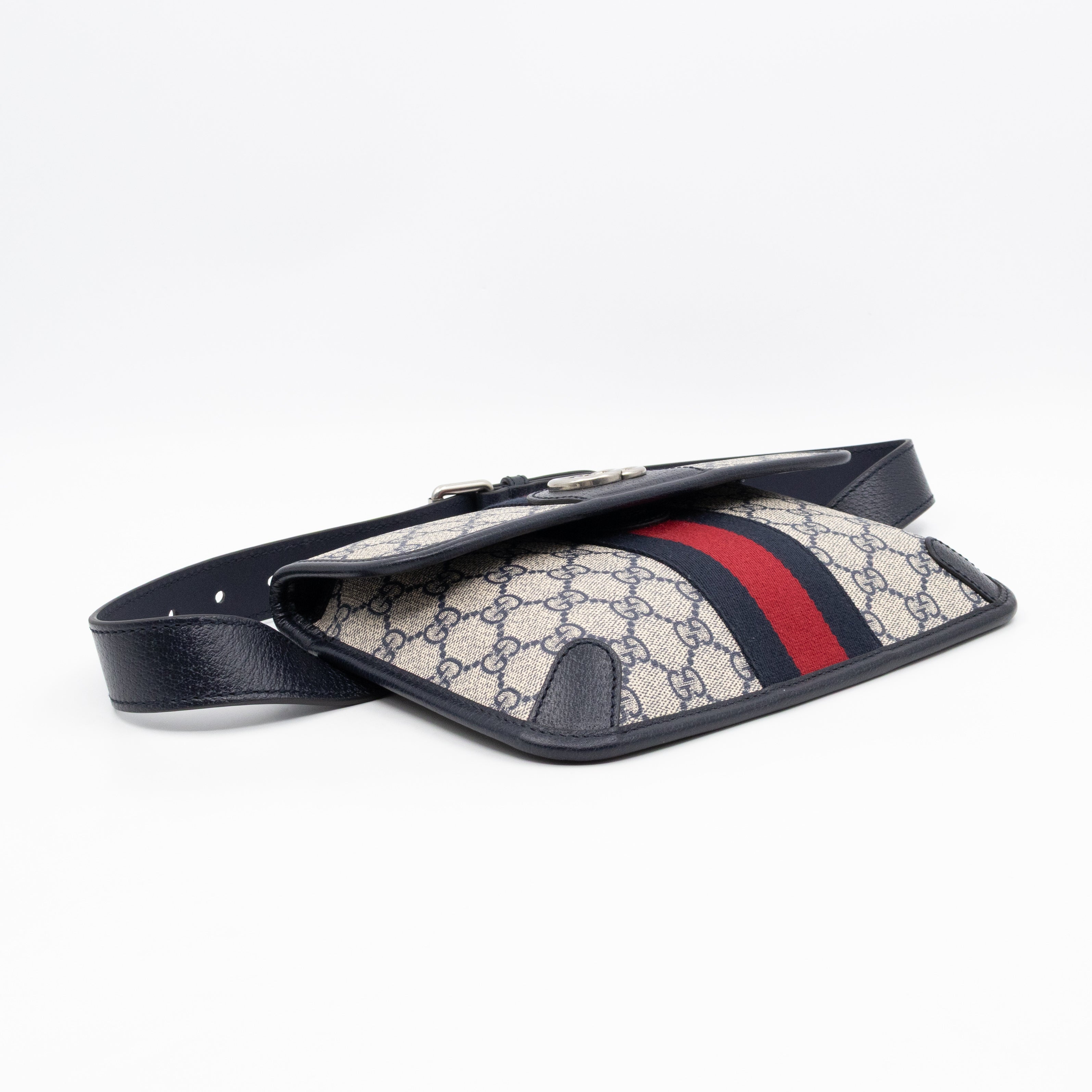 Ophidia Small Belt bag GG Supreme Navy Leather 85/34