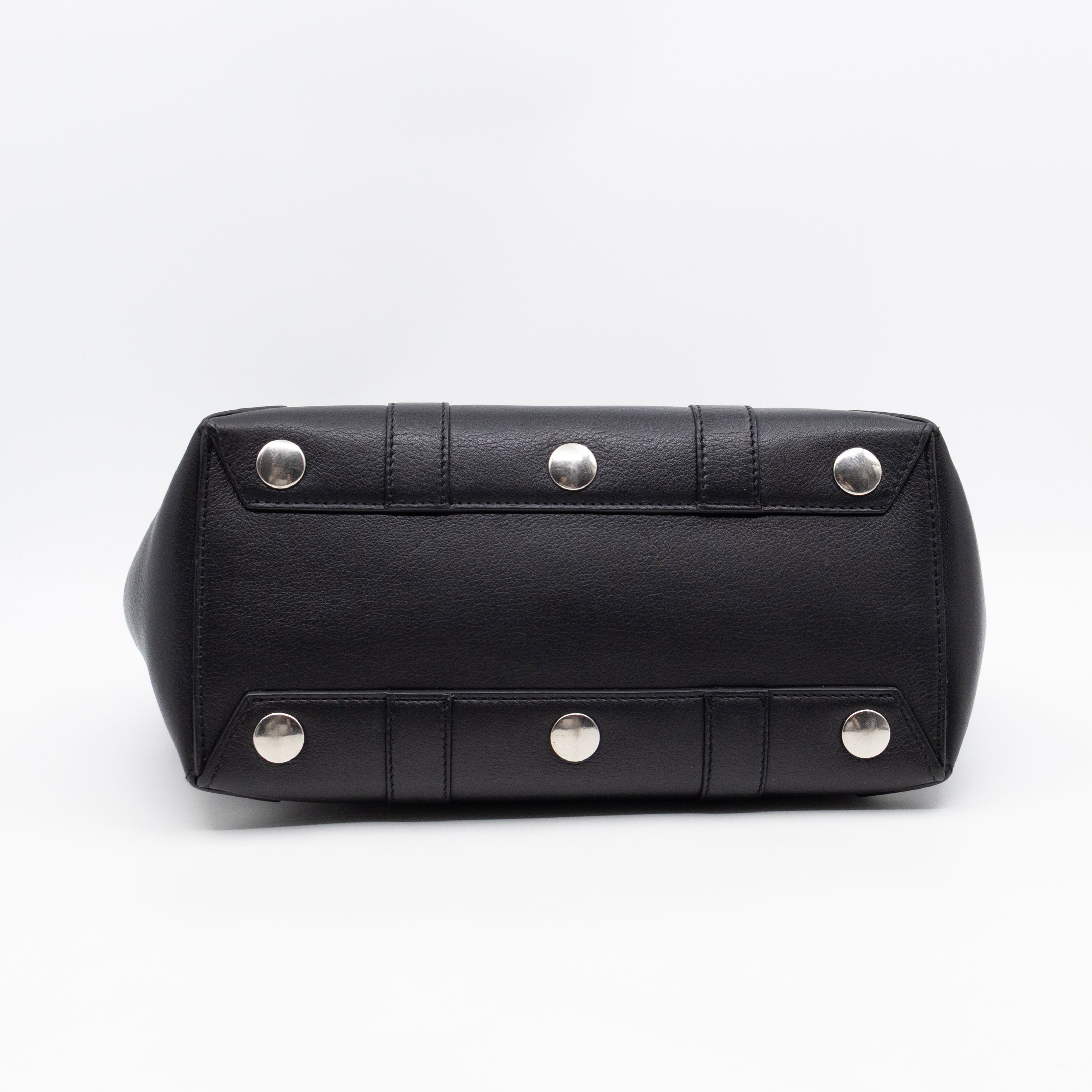 Small New Bayswater Studded Black Leather