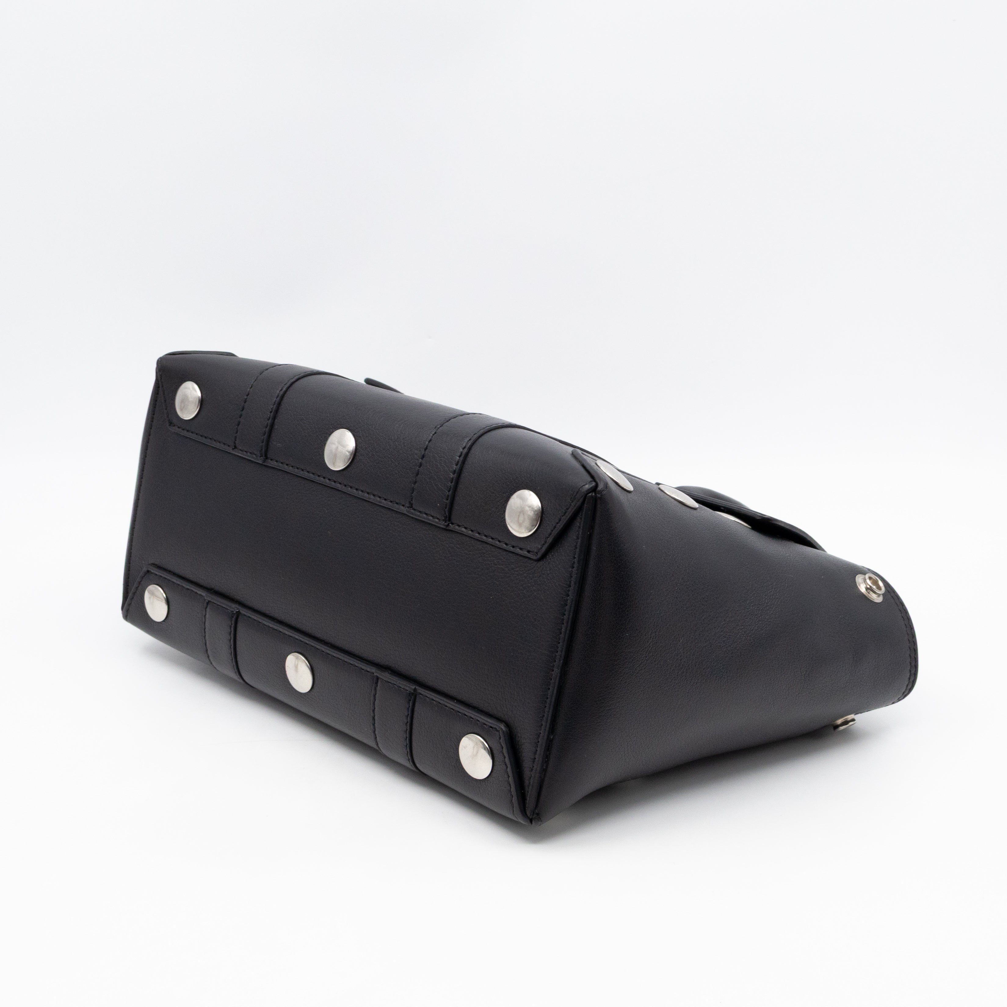 Small New Bayswater Studded Black Leather