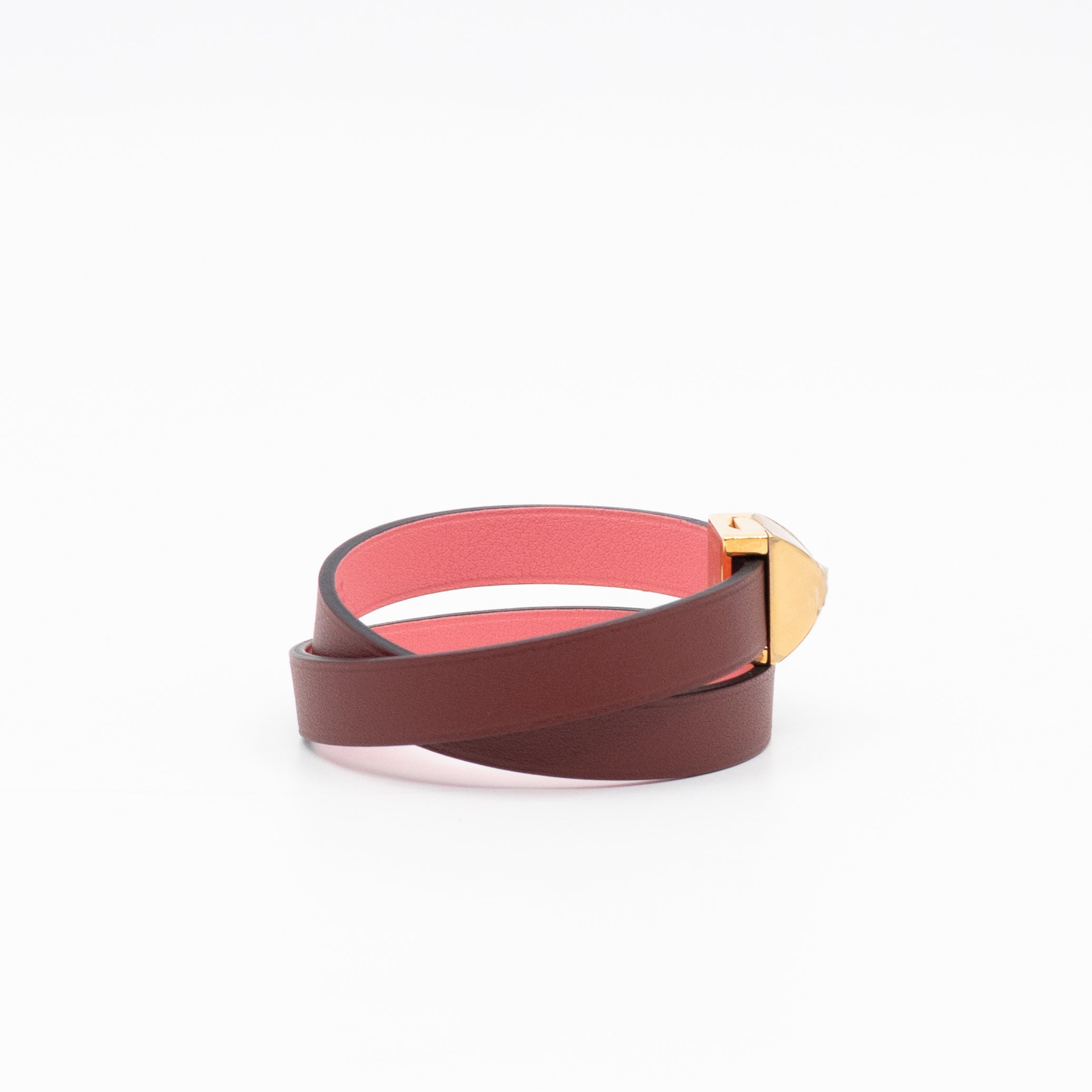 Medor Infini Double Tour Bracelet Bordeaux Leather