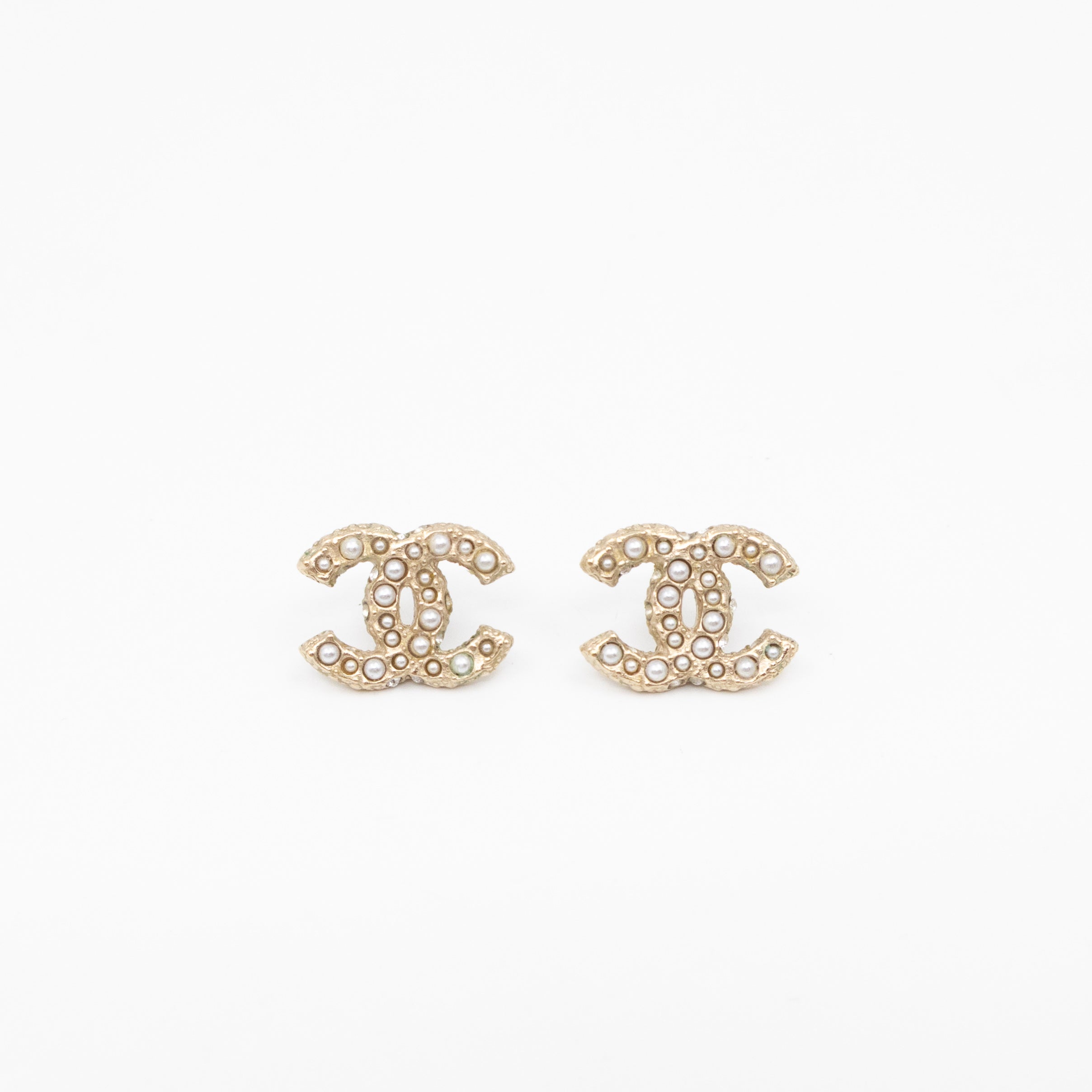 CC Pearls Earrings Gold