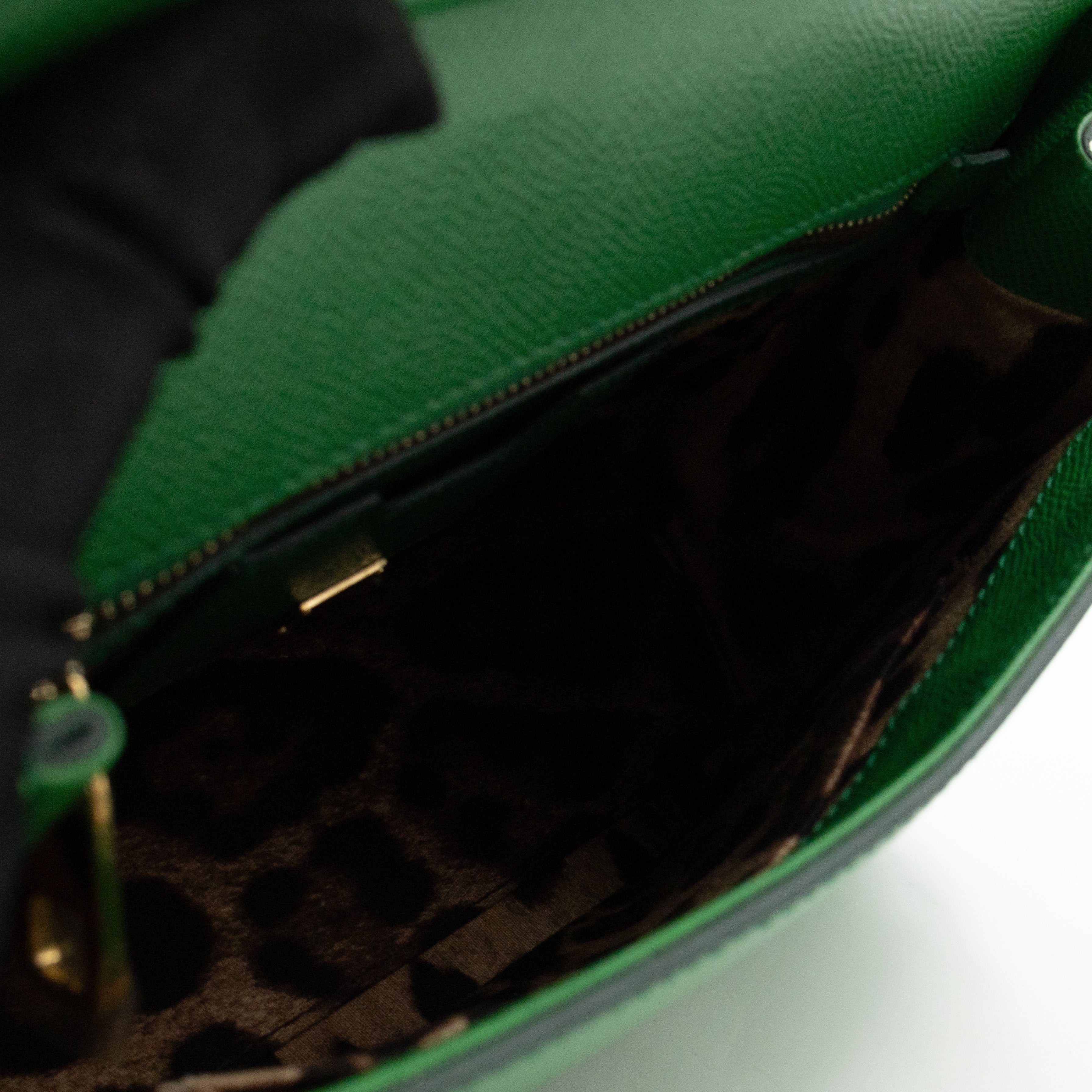Sicily Medium Green Dauphine Leather