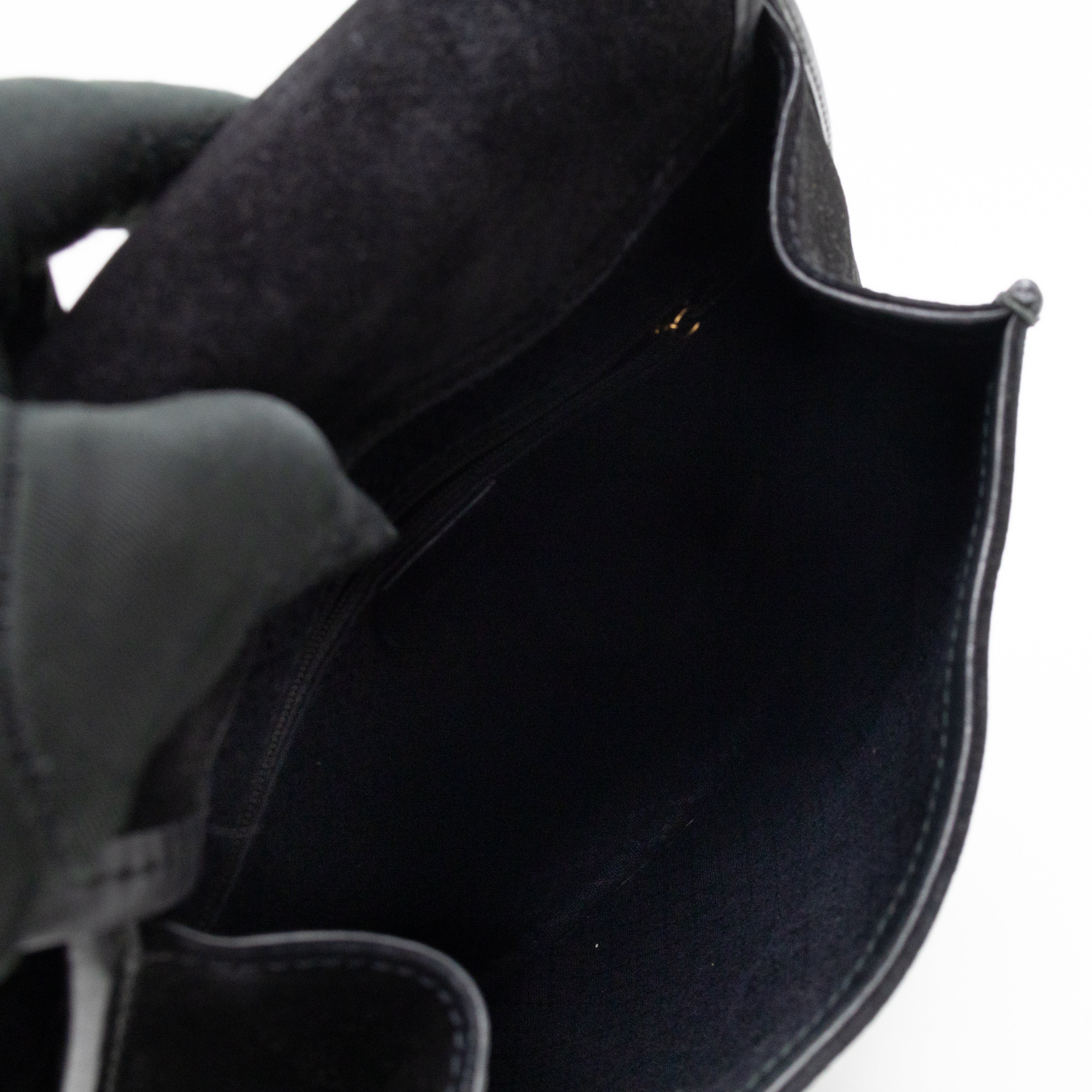 Vintage Horsebit Sling Bag Black Suede