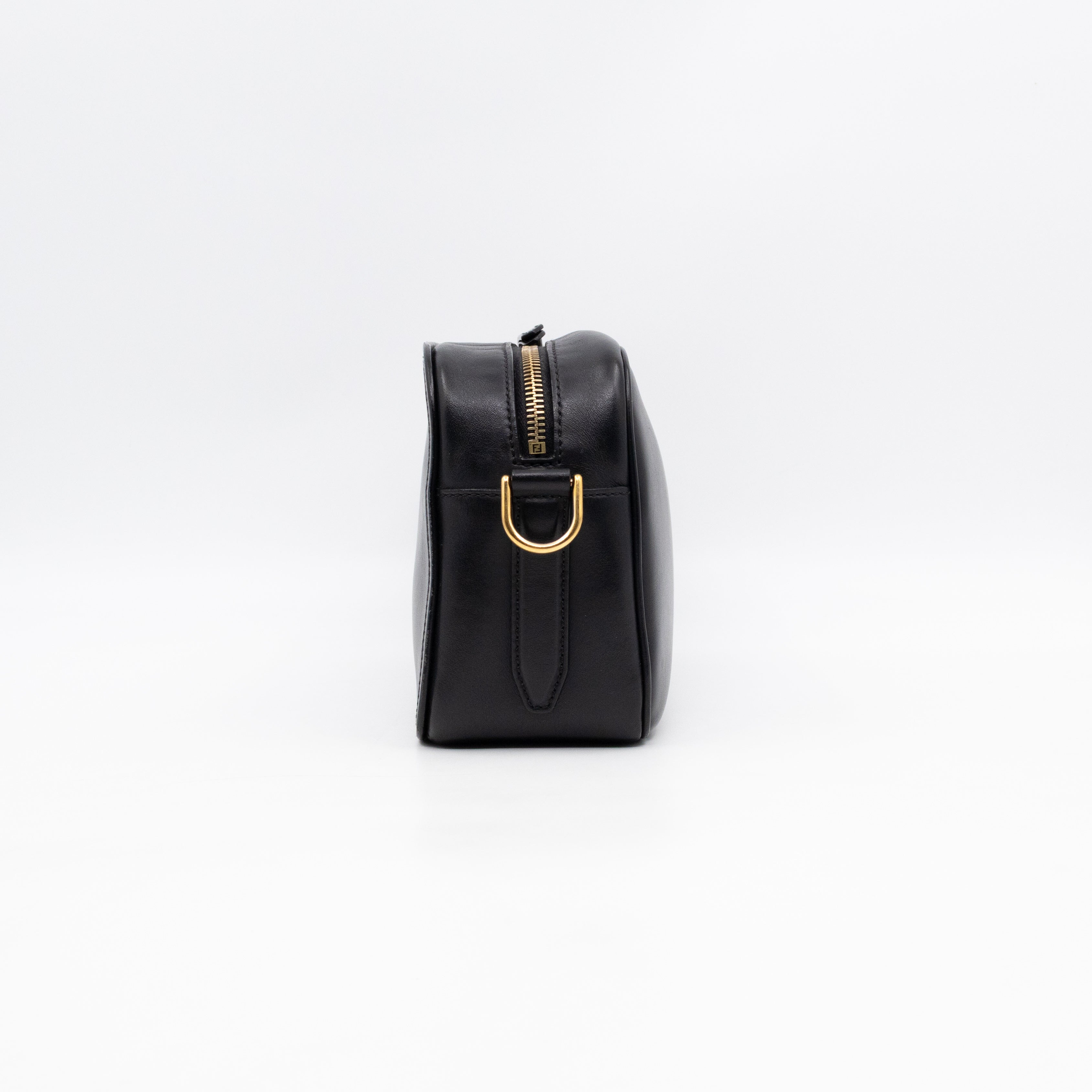 Camera Case Shoulder Bag Black Leather
