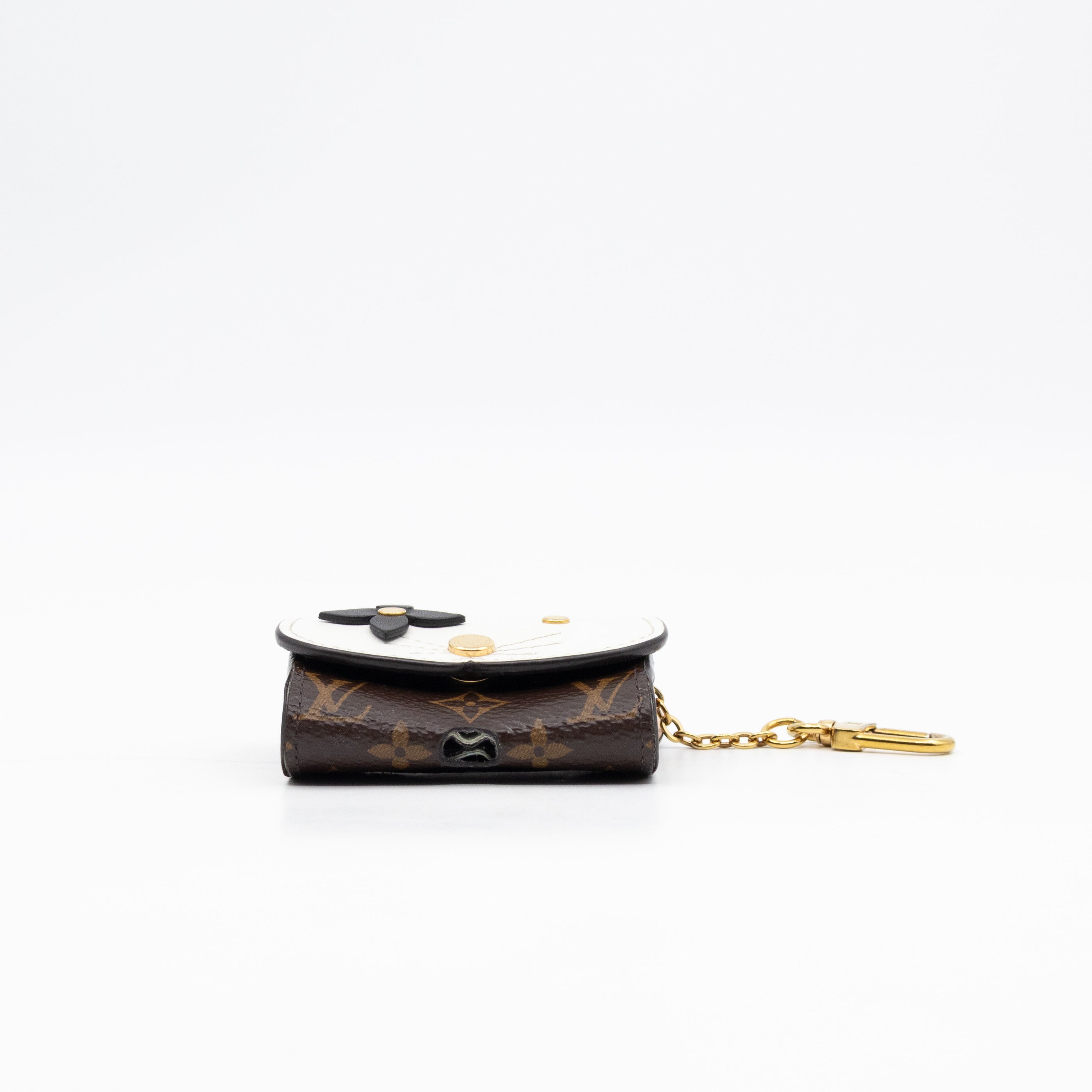 Earpods Case Cat Monogram White Leather