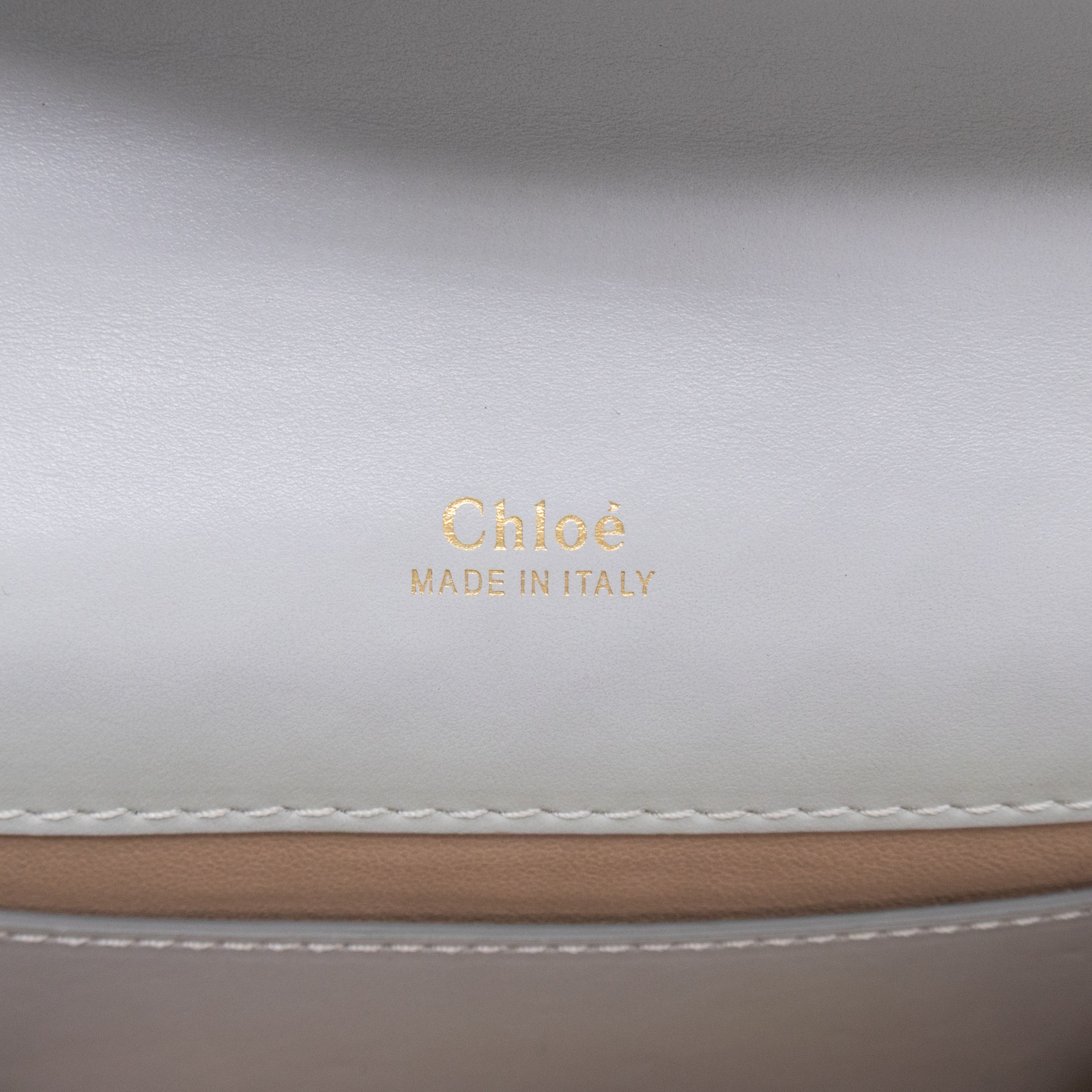 Aby Chain Mini Shoulder Bag Motty Grey Leather