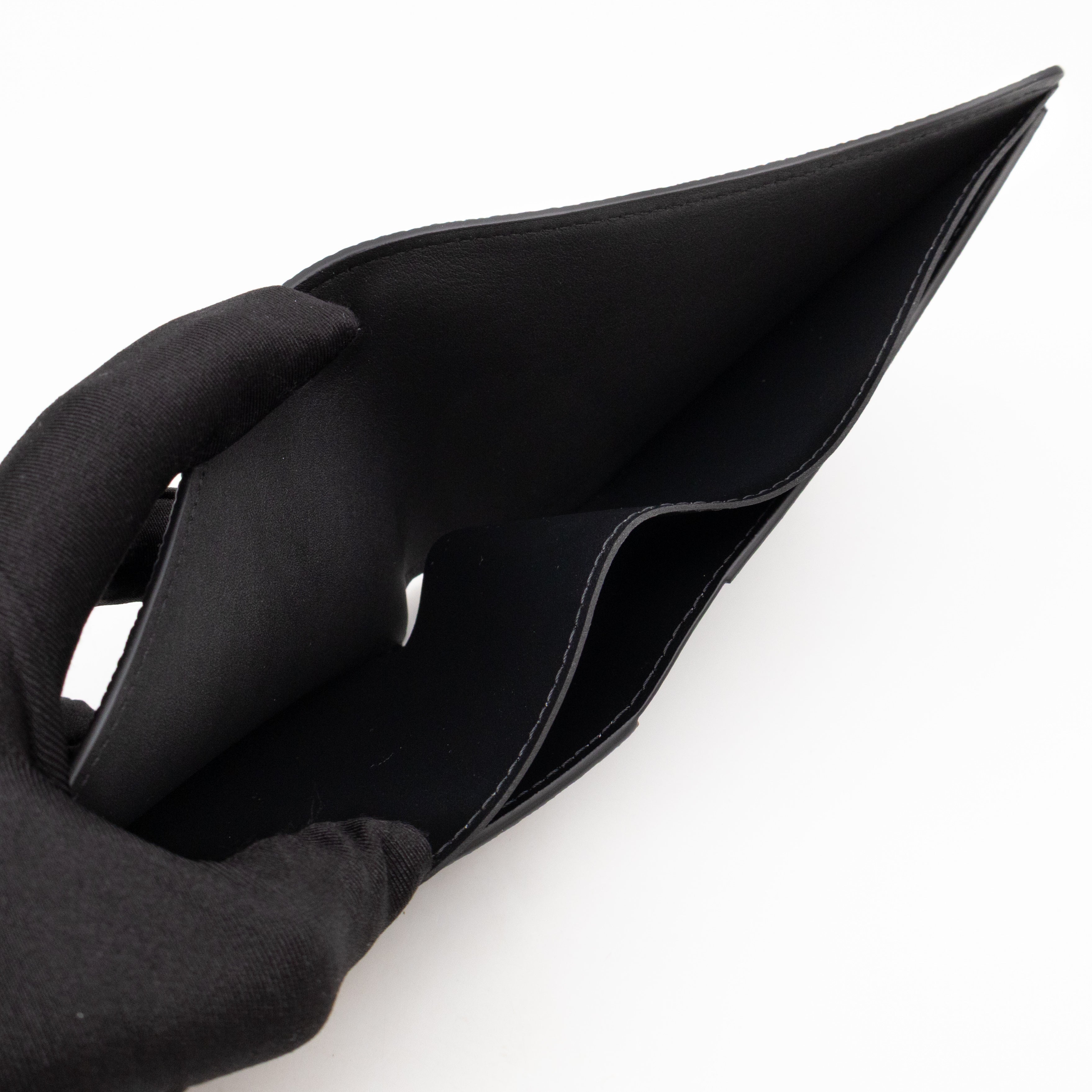 Multiple Wallet Aerogram Black Leather