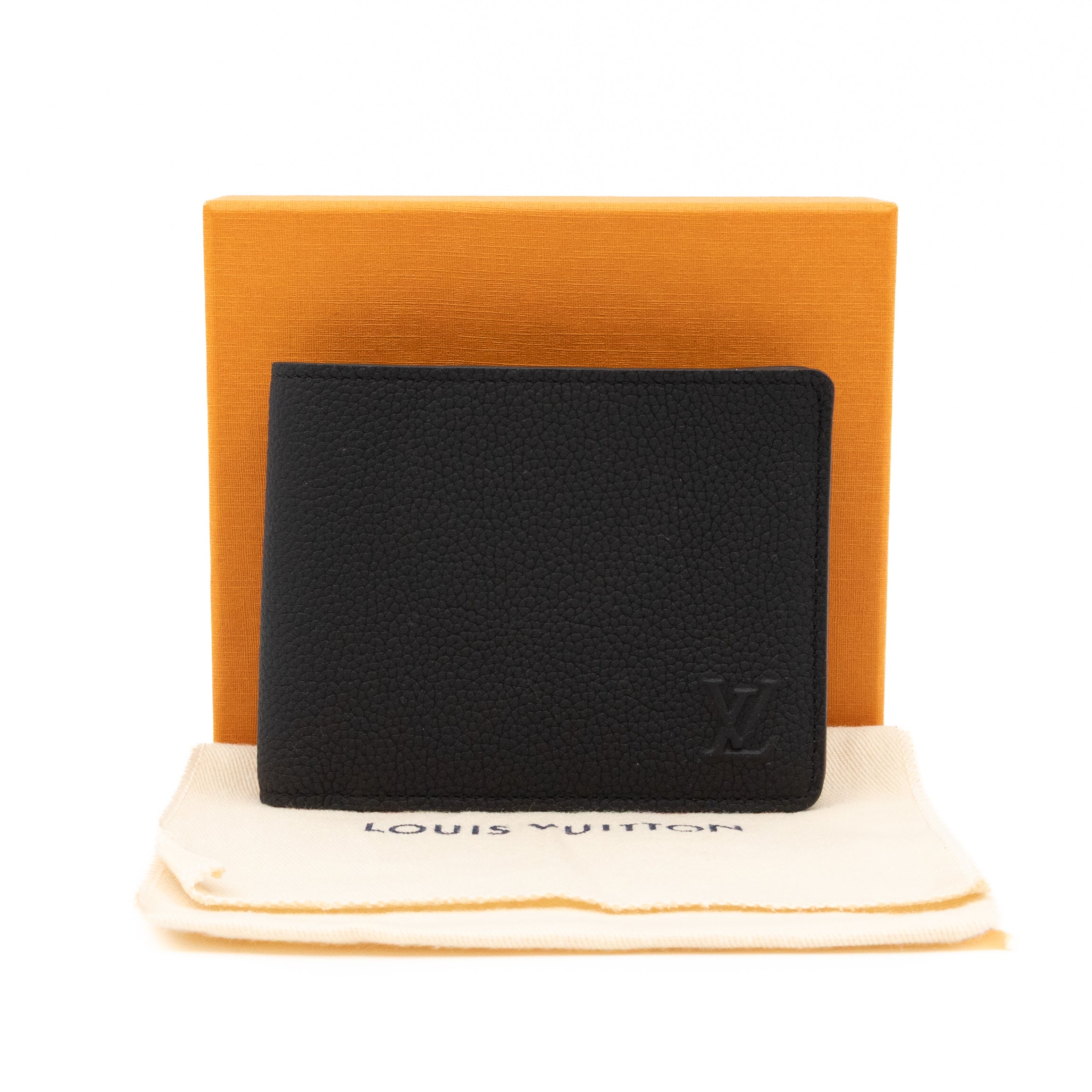Multiple Wallet Aerogram Black Leather