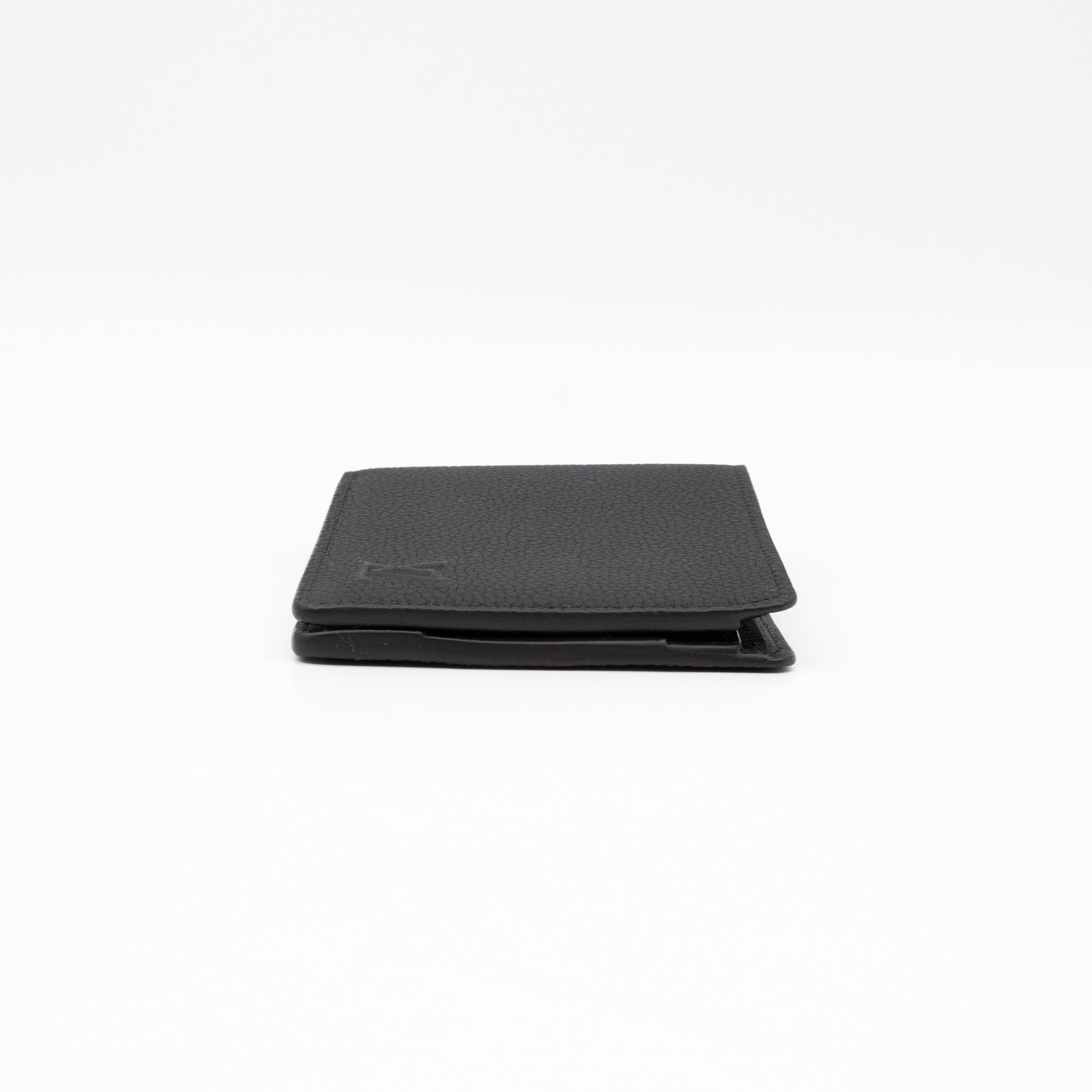 Multiple Wallet Aerogram Black Leather