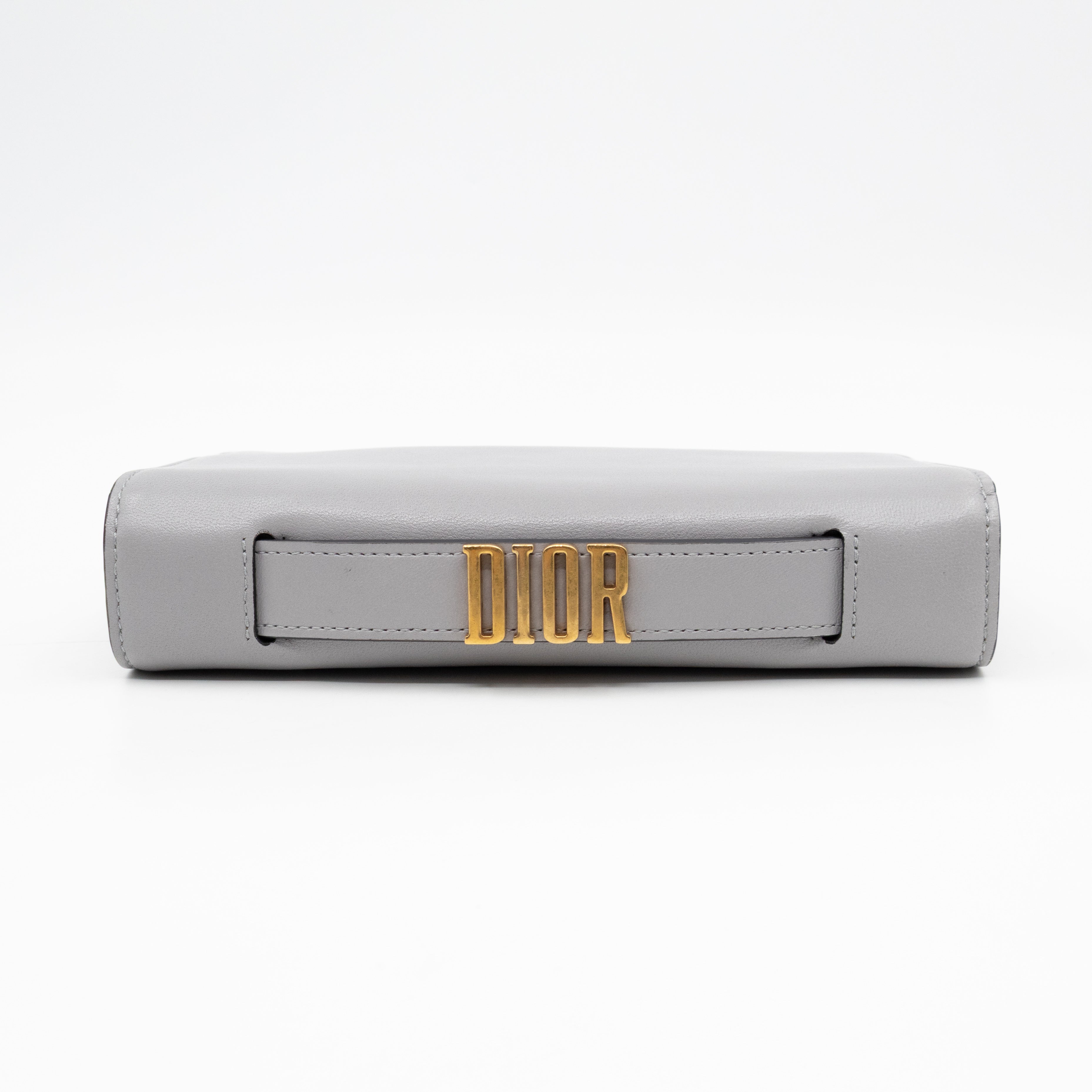 Tarot La Lune Embroidered Clutch Grey Leather
