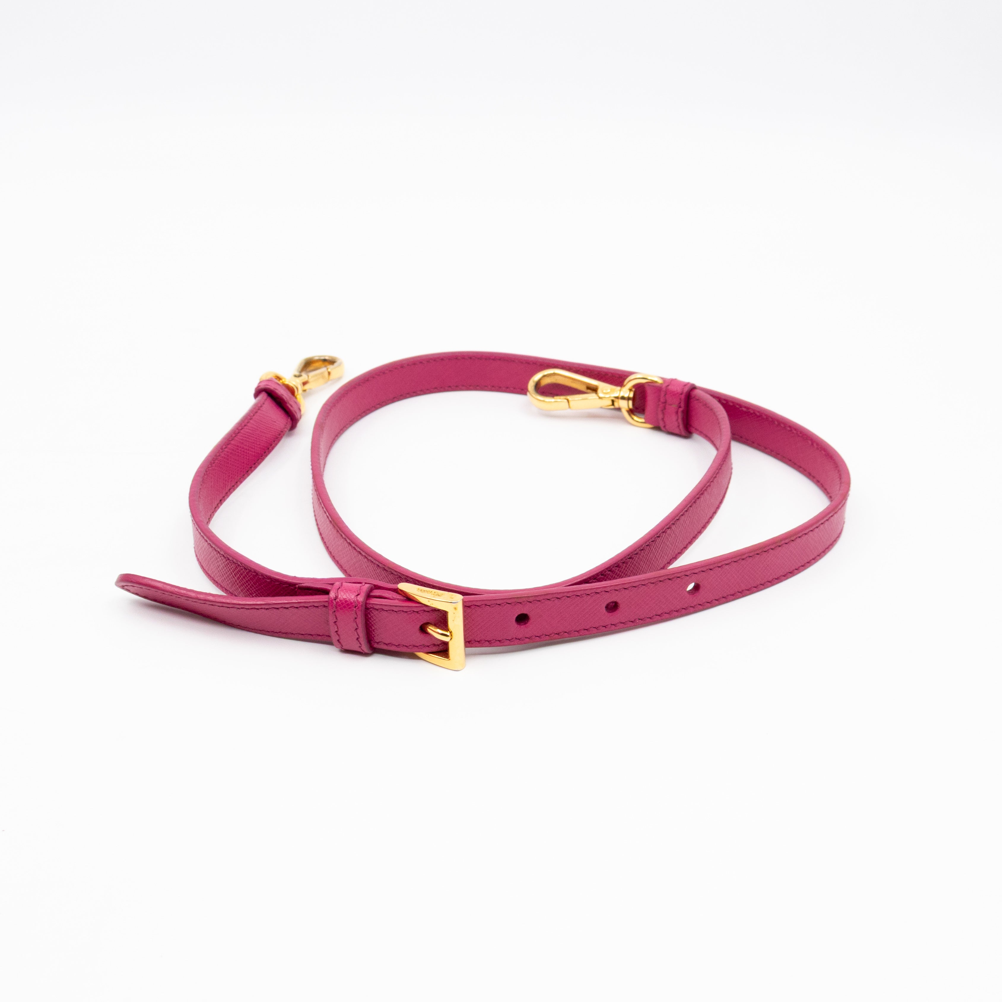 Galleria Small Double Zip Fuchsia Pink Saffiano