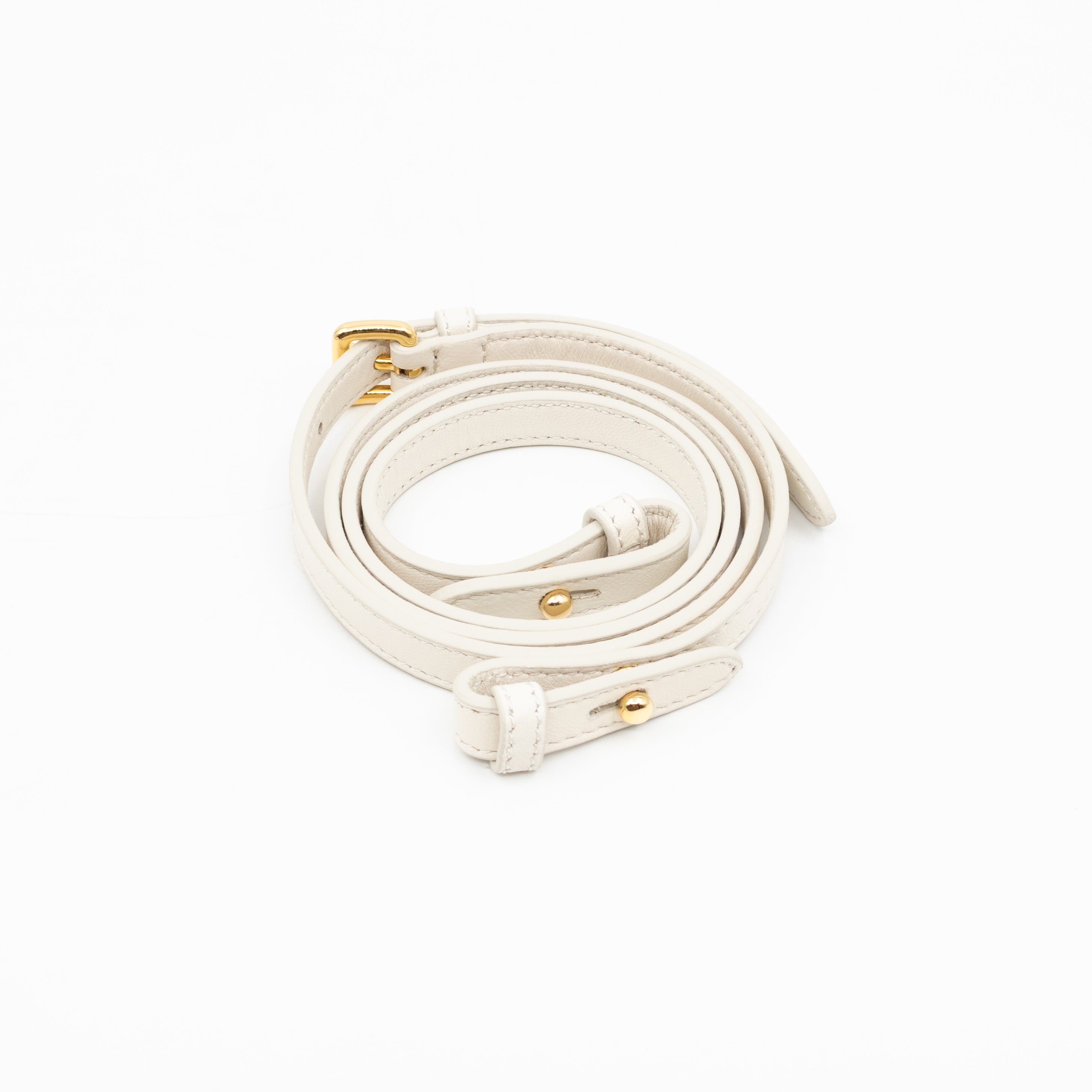 Triangle Crossbody Bag White Shearling