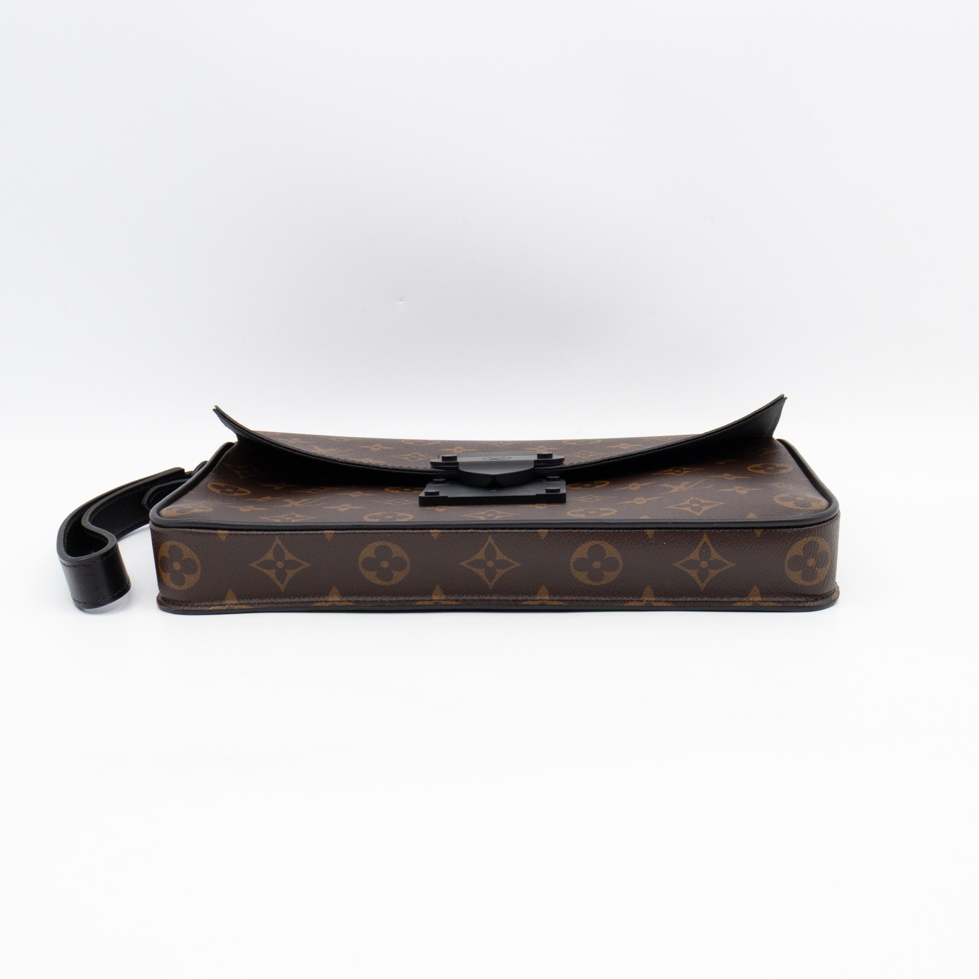 S-lock A4 Pouch Monogram Macassar