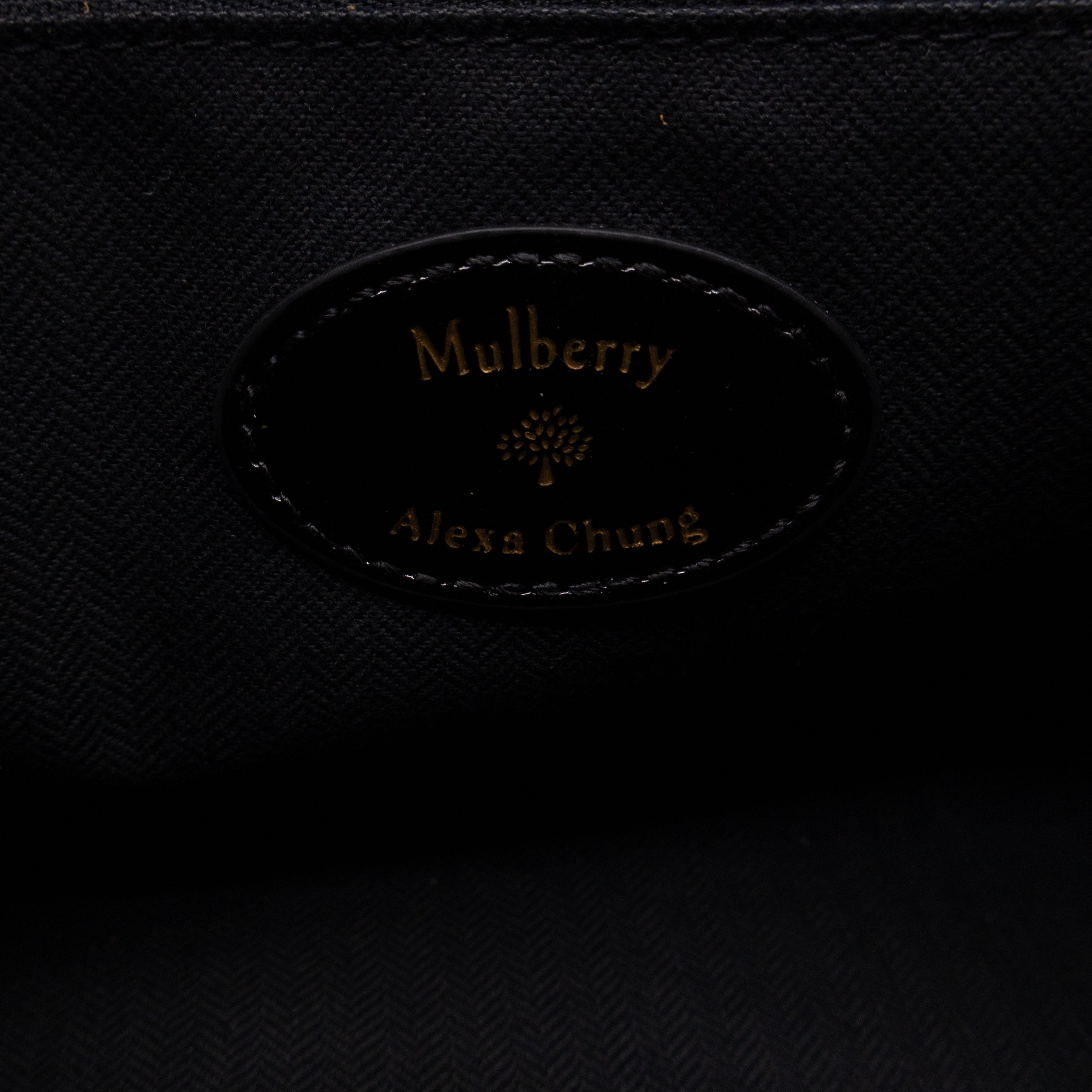 Mini Alexa Brown Suede Black Patent Leather