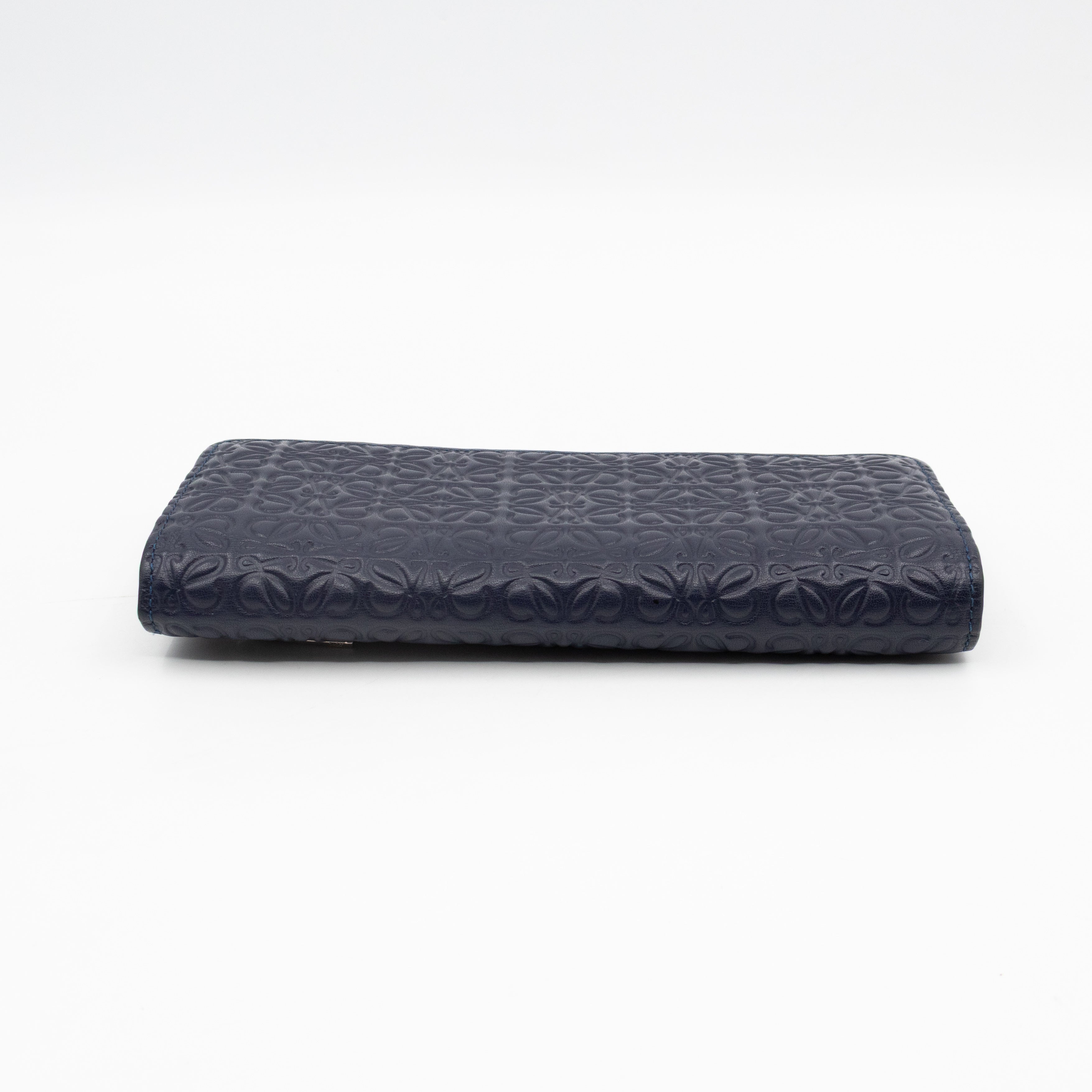 Anagram Continental Wallet Blue Leather