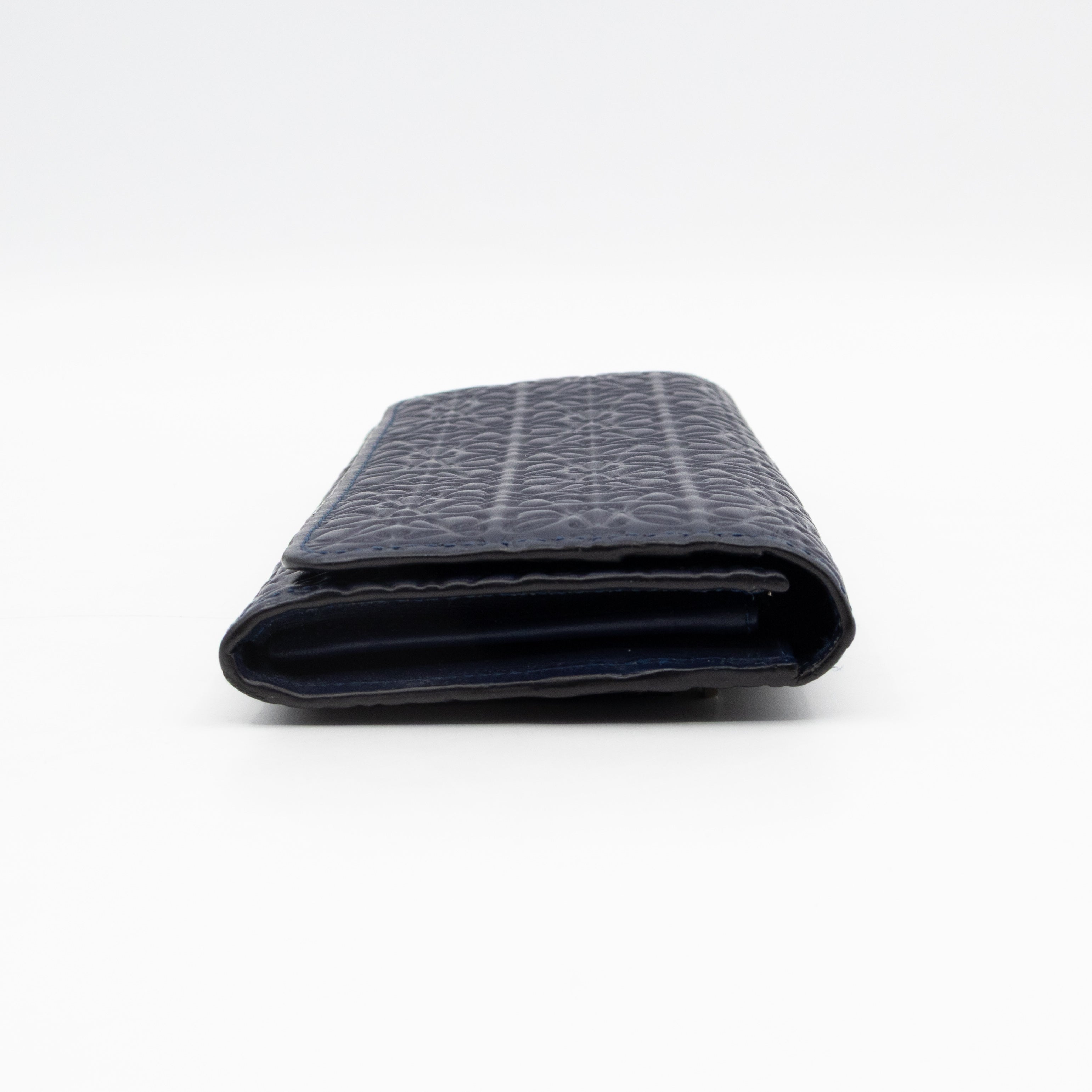 Anagram Continental Wallet Blue Leather