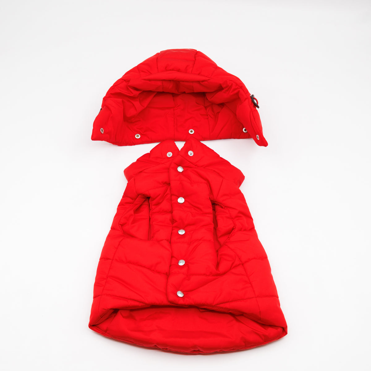 Puffer Pet Coat With Hood Re-Nylon Red