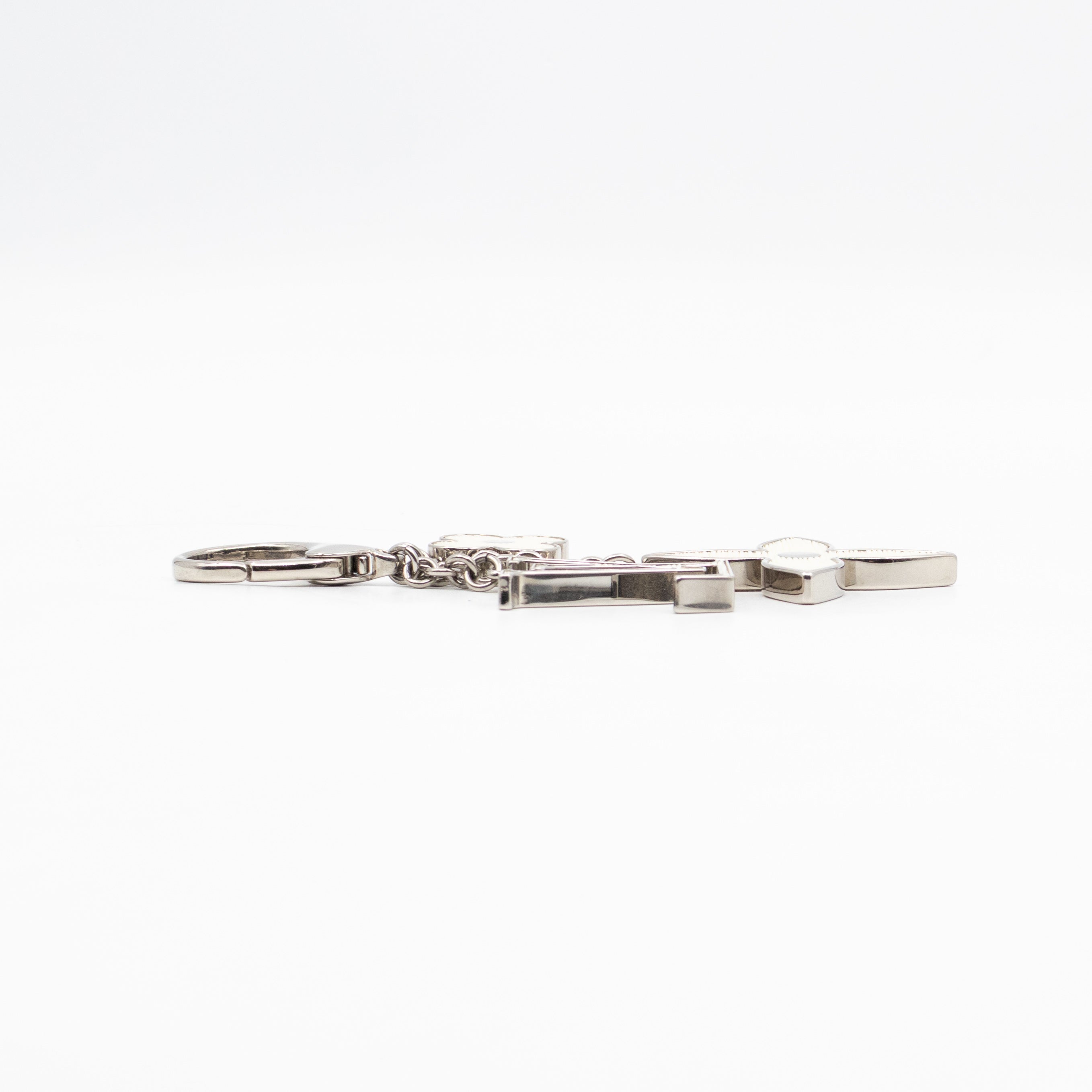 Bijoux Sac Fleur de Epi Bag Charm White