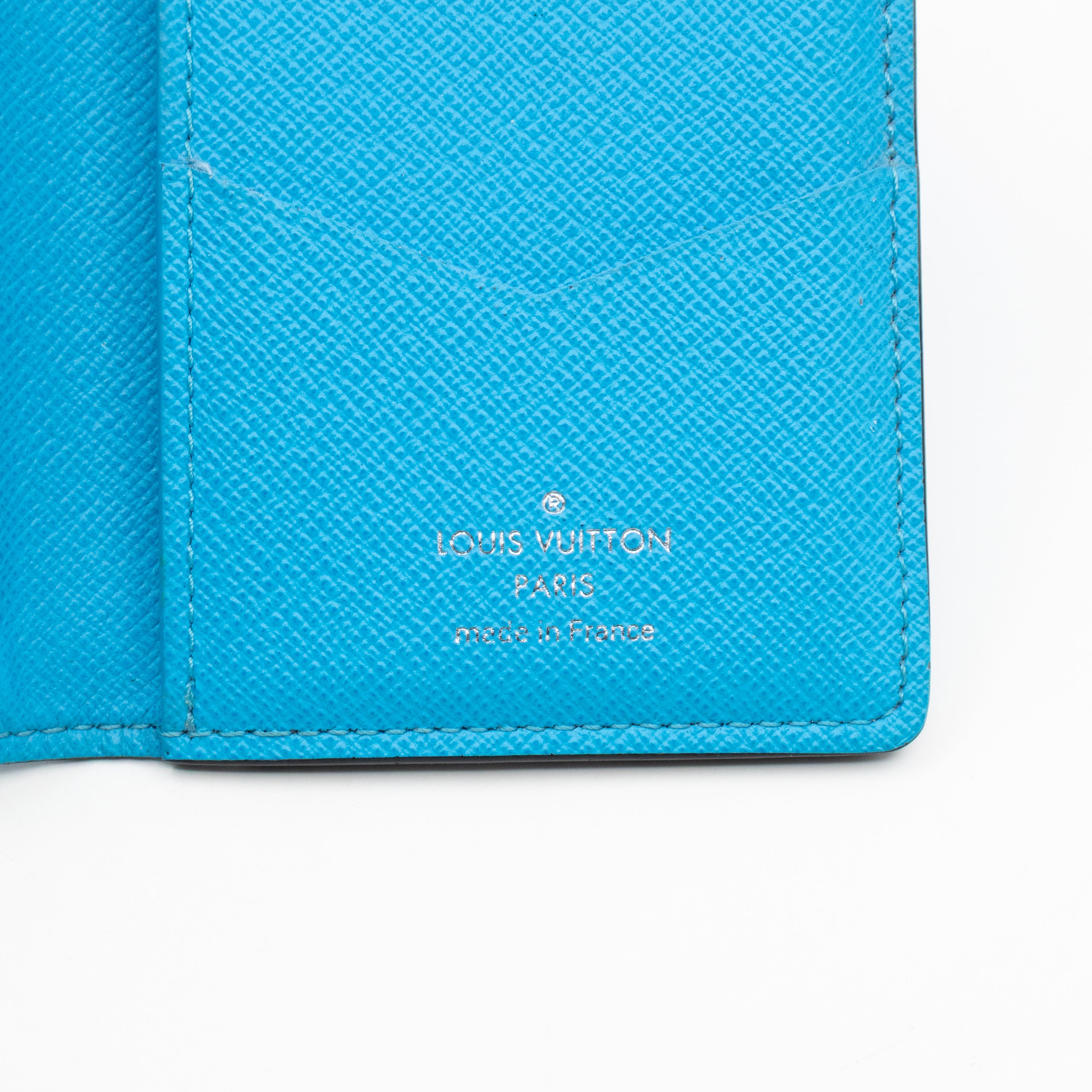Pocket Organizer Denim Blue Taigarama Leather