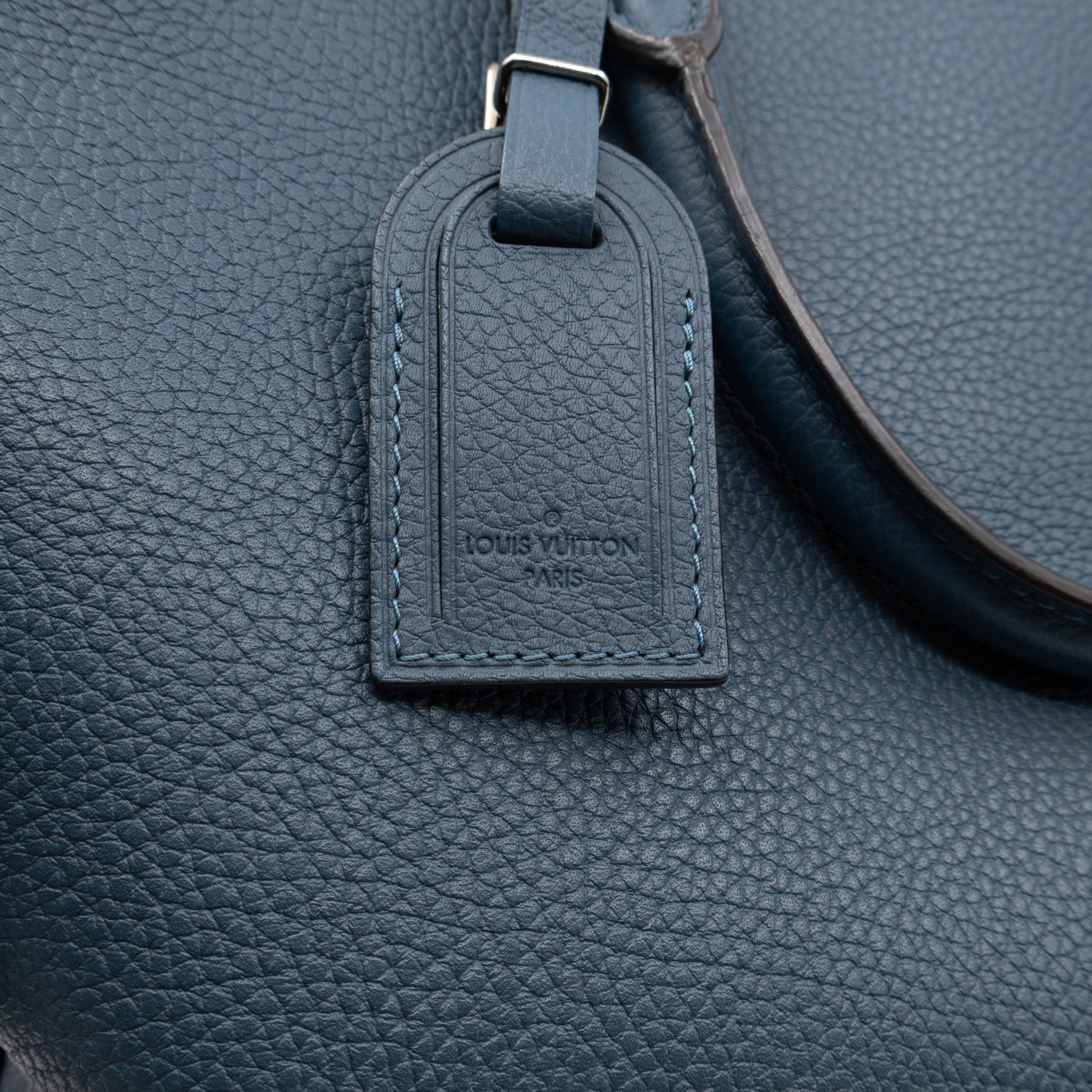 Victor Briefcase Navy Taurillon Leather