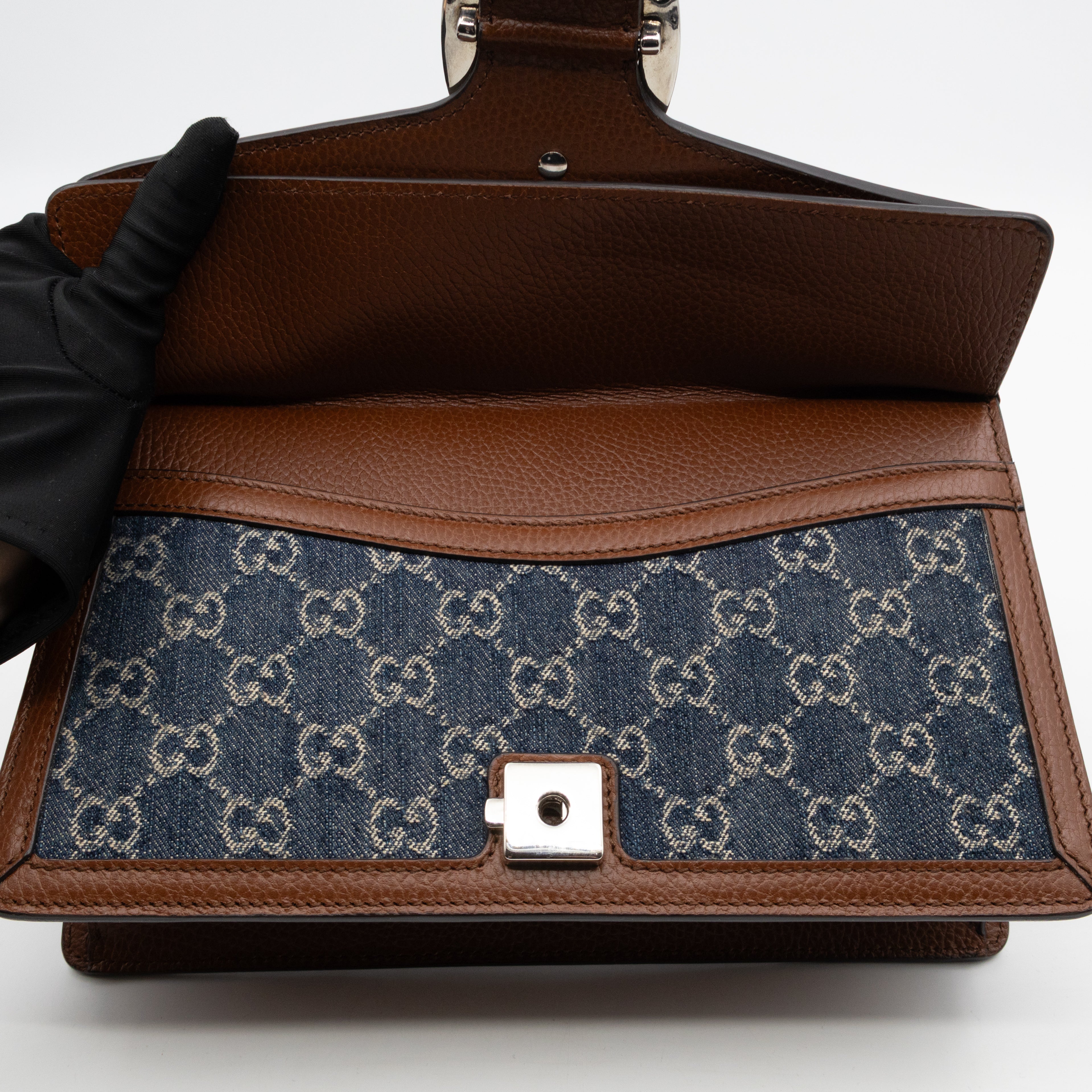 Dionysus Small GG Denim Blue