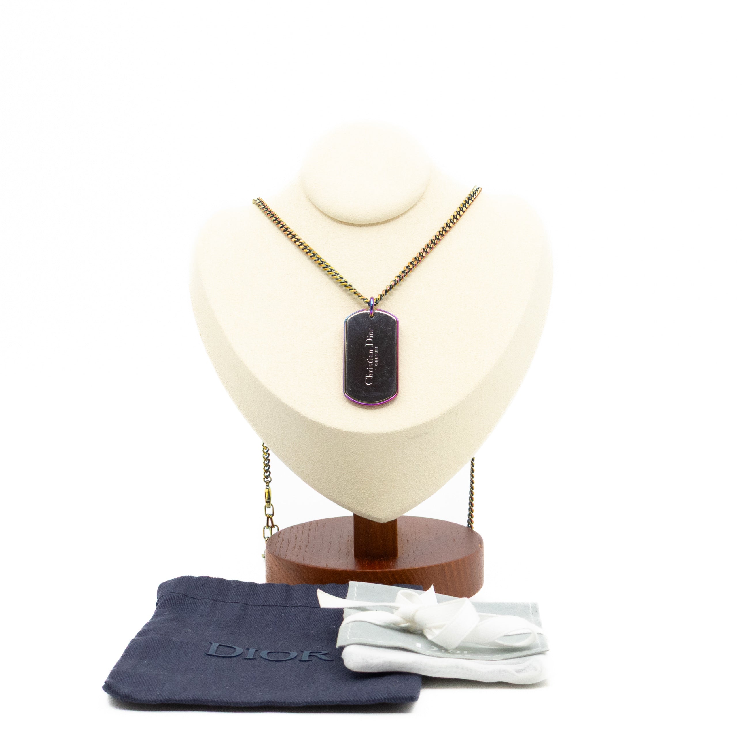 CD Couture Plate Pendant Necklace Multicolor