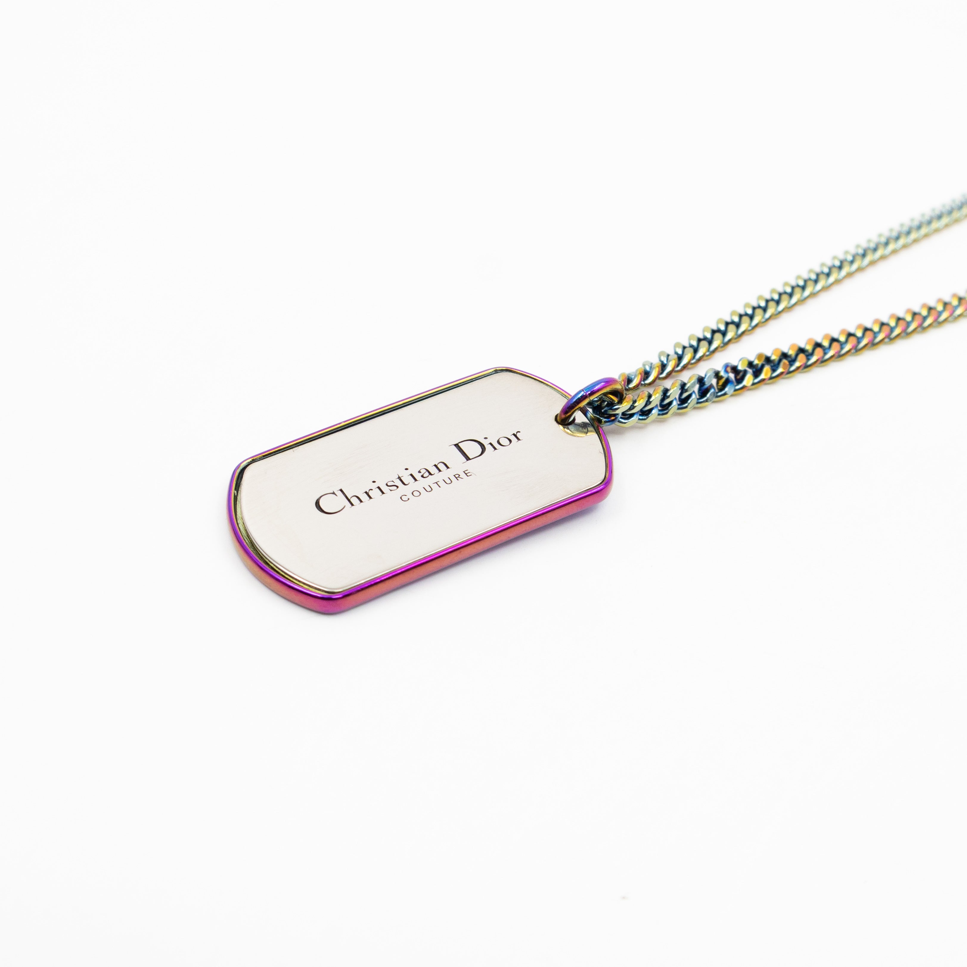 CD Couture Plate Pendant Necklace Multicolor