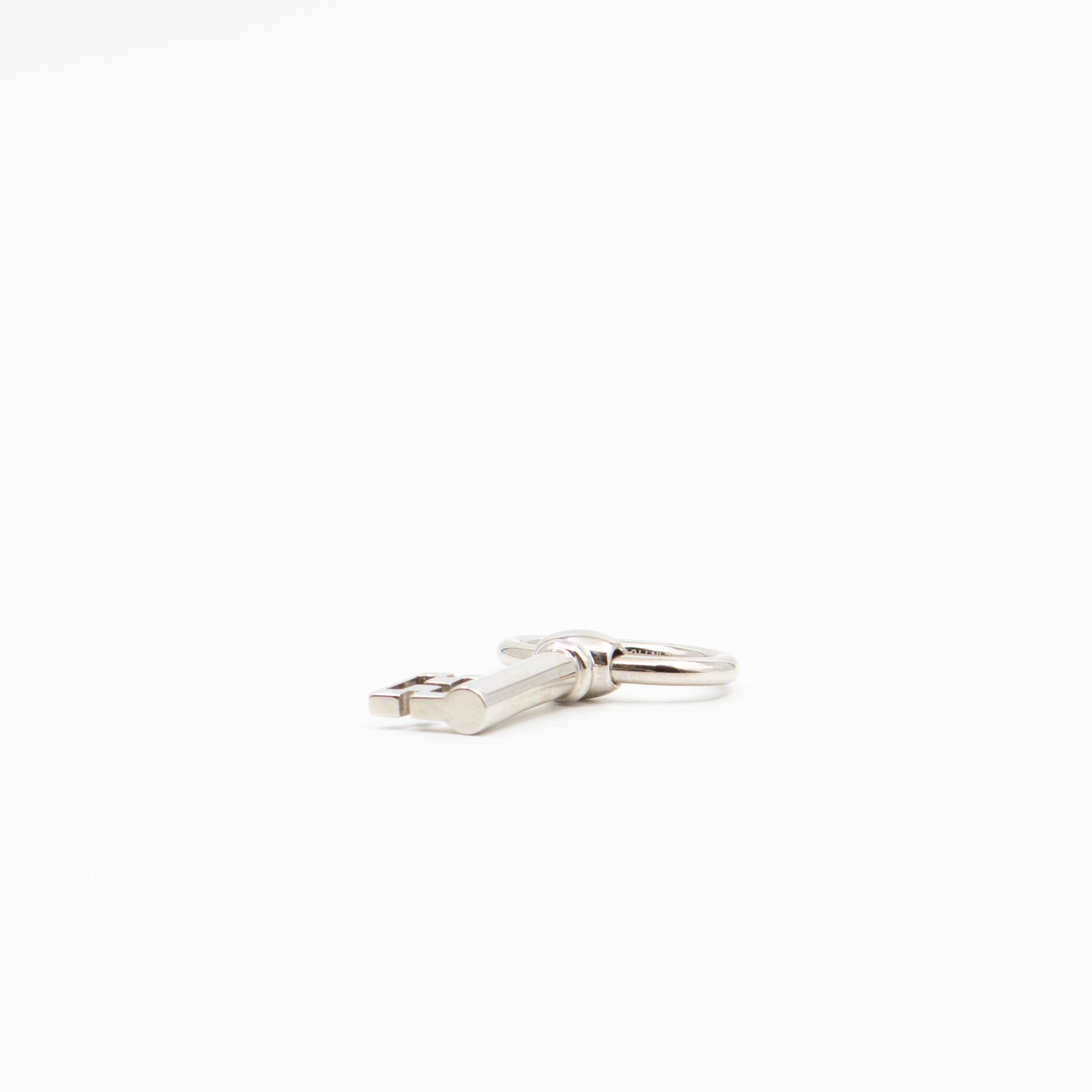 Curiosite Cle H Charm Pendant Scarf Ring Silver