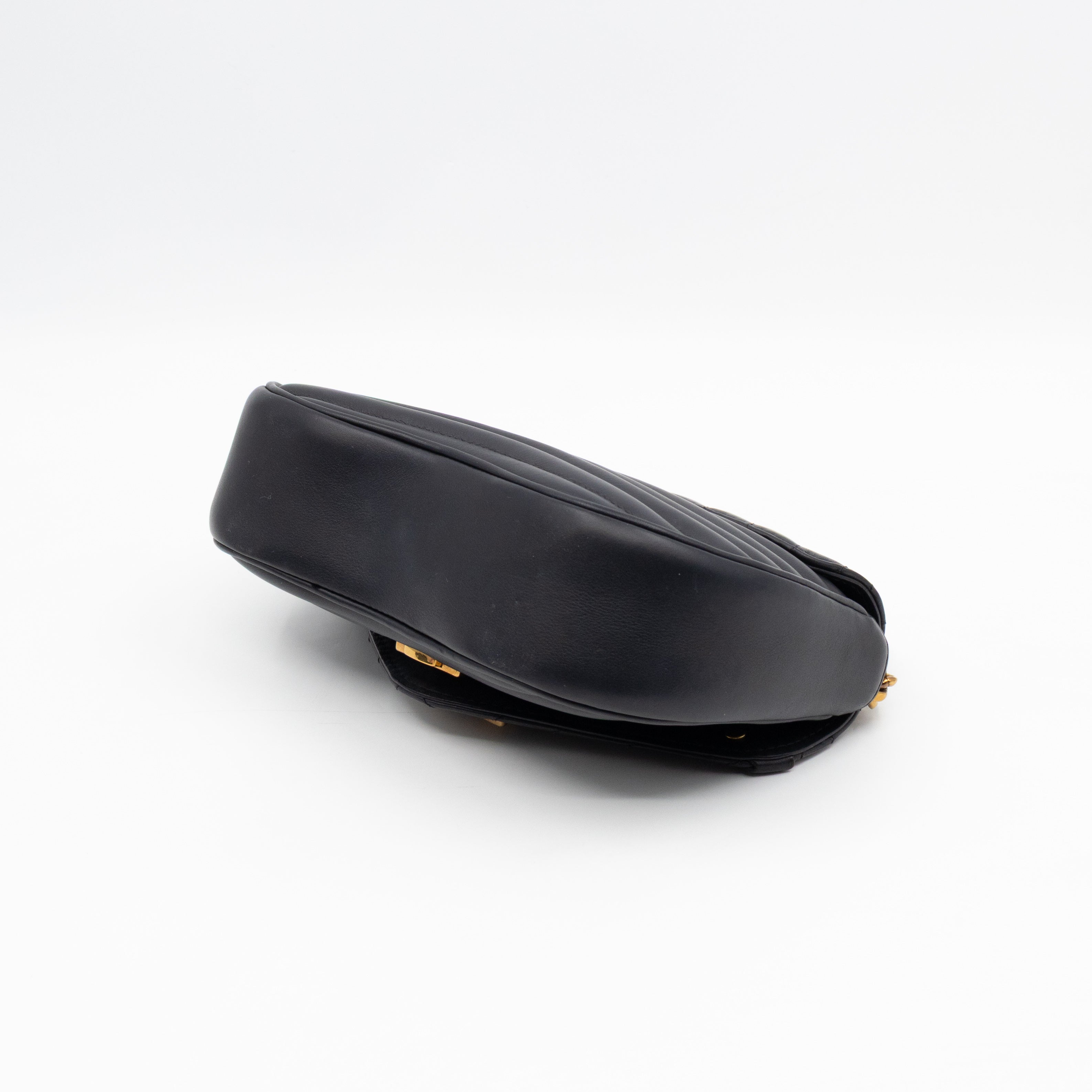 New Wave PM Shoulder Bag Black Leather