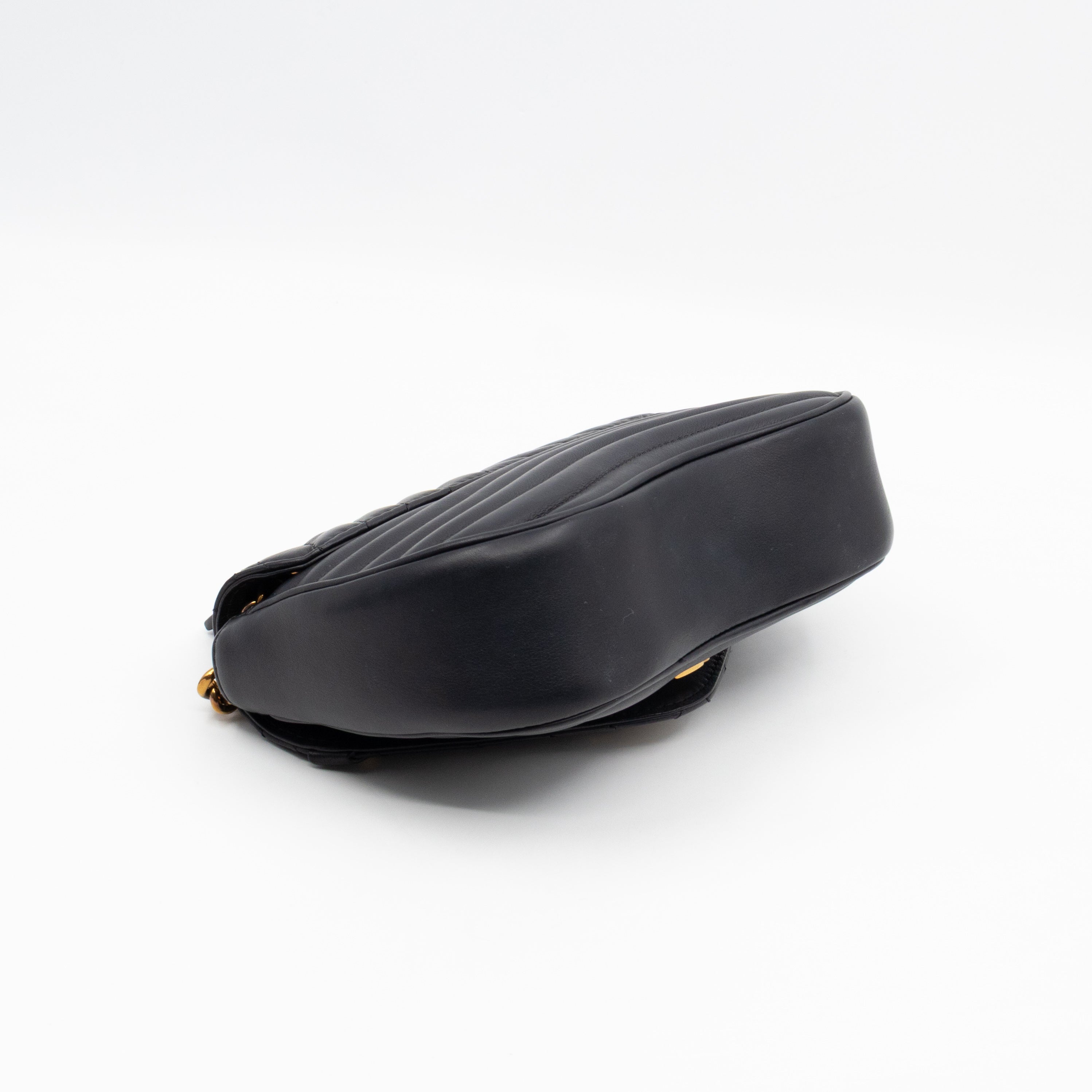 New Wave PM Shoulder Bag Black Leather
