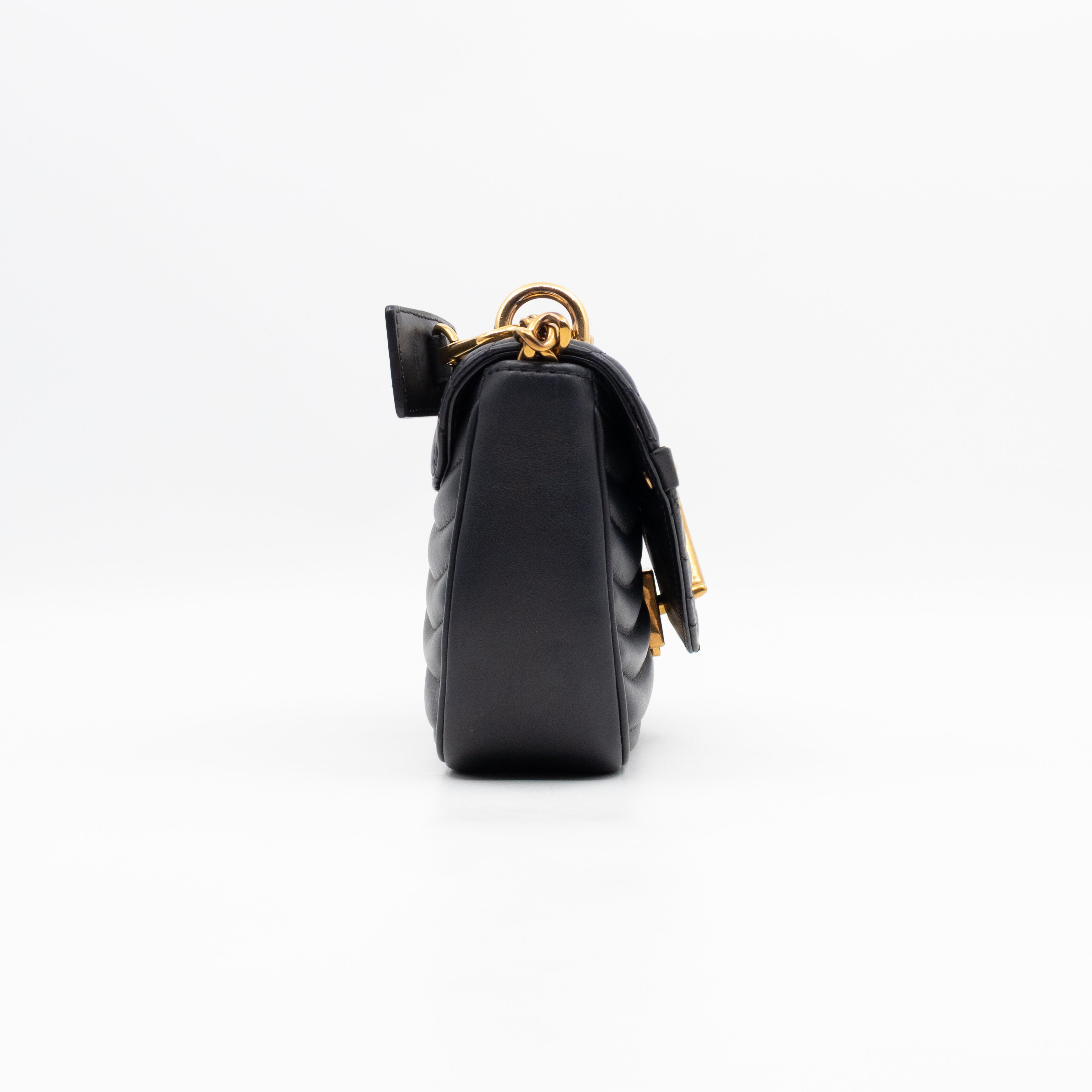 New Wave PM Shoulder Bag Black Leather